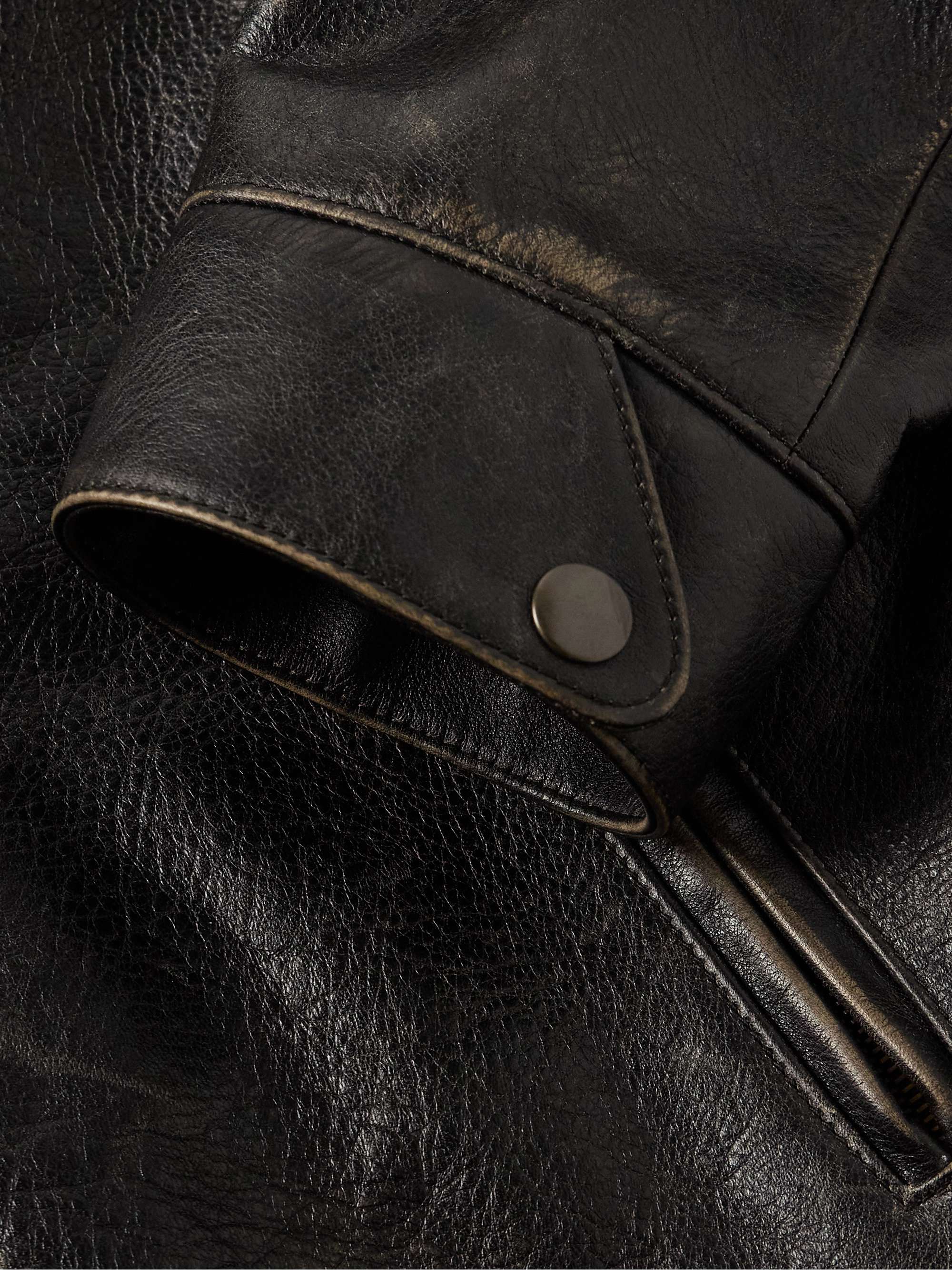 Edrice Distressed Leather Jacket view