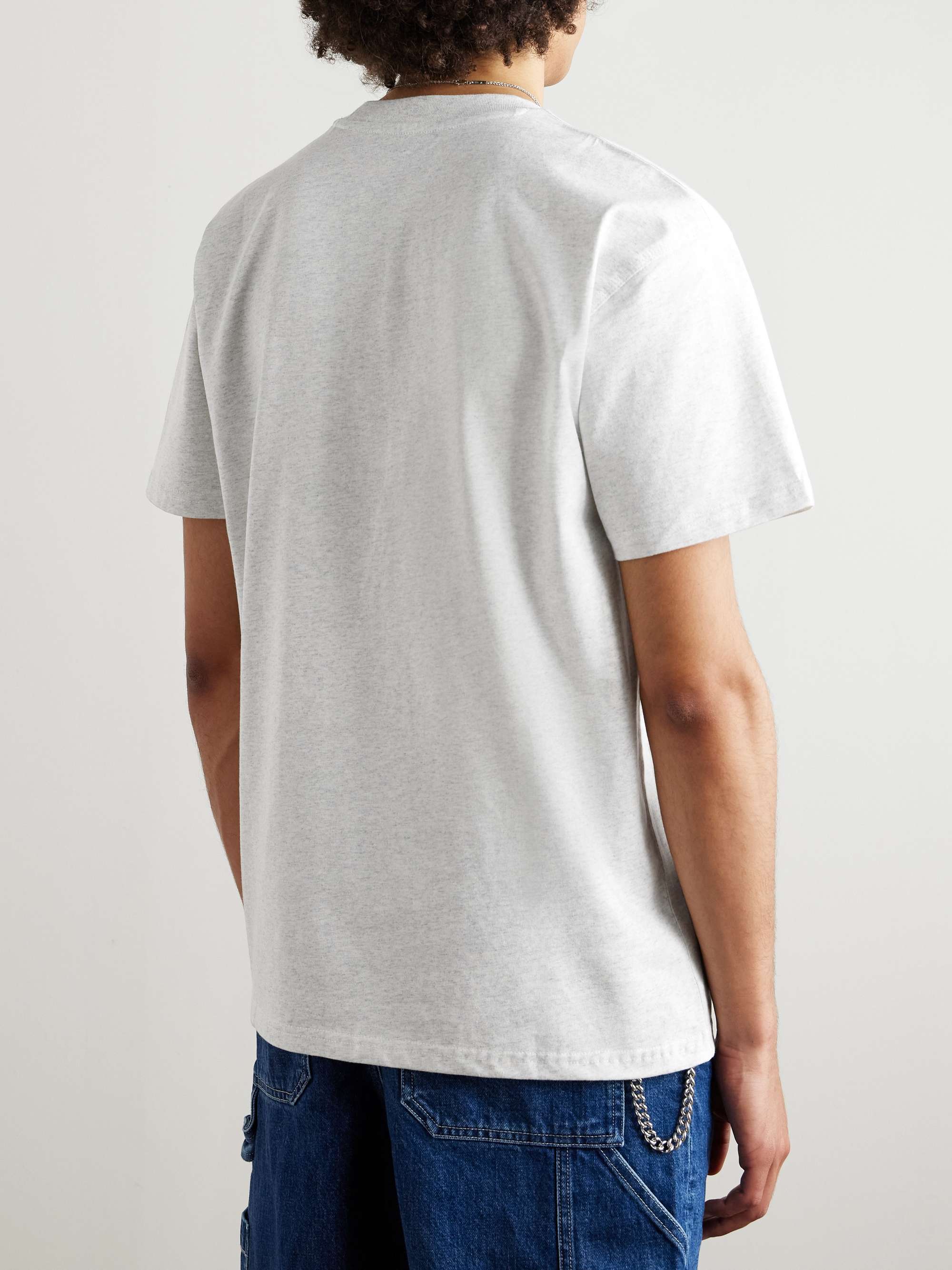 American Script Logo-Embroidered Organic Cotton-Jersey T-Shirt view