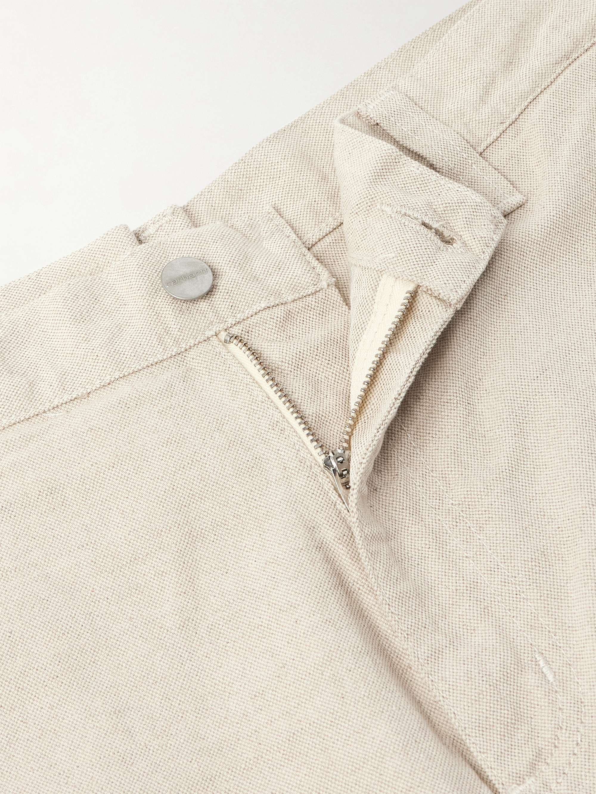 Walter Double Knee Straight-Leg Cotton-Canvas Trousers view