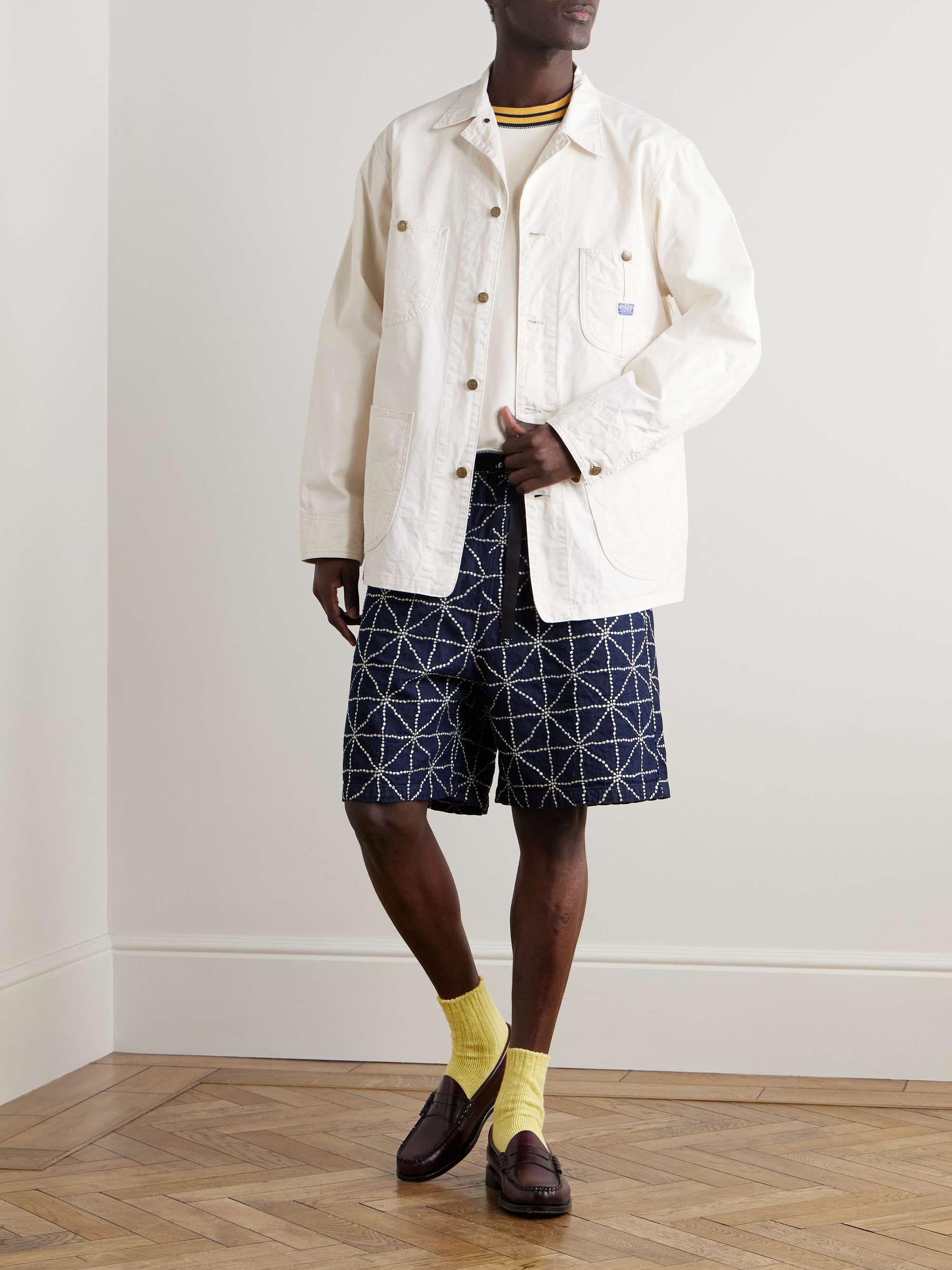 Rough-Face Printed Cotton-Twill Overshirt view