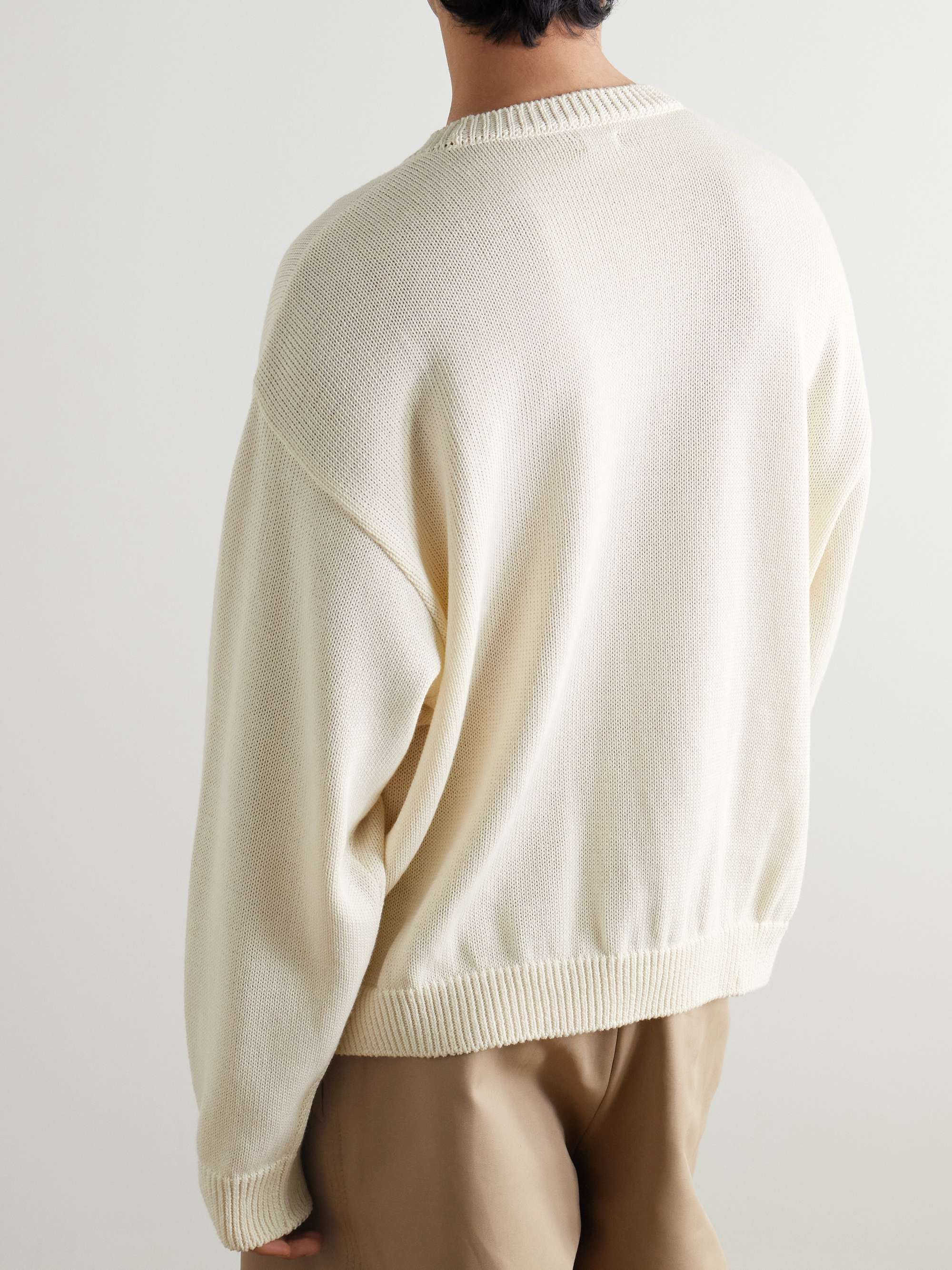 Cotton-Blend Jacquard Sweater view