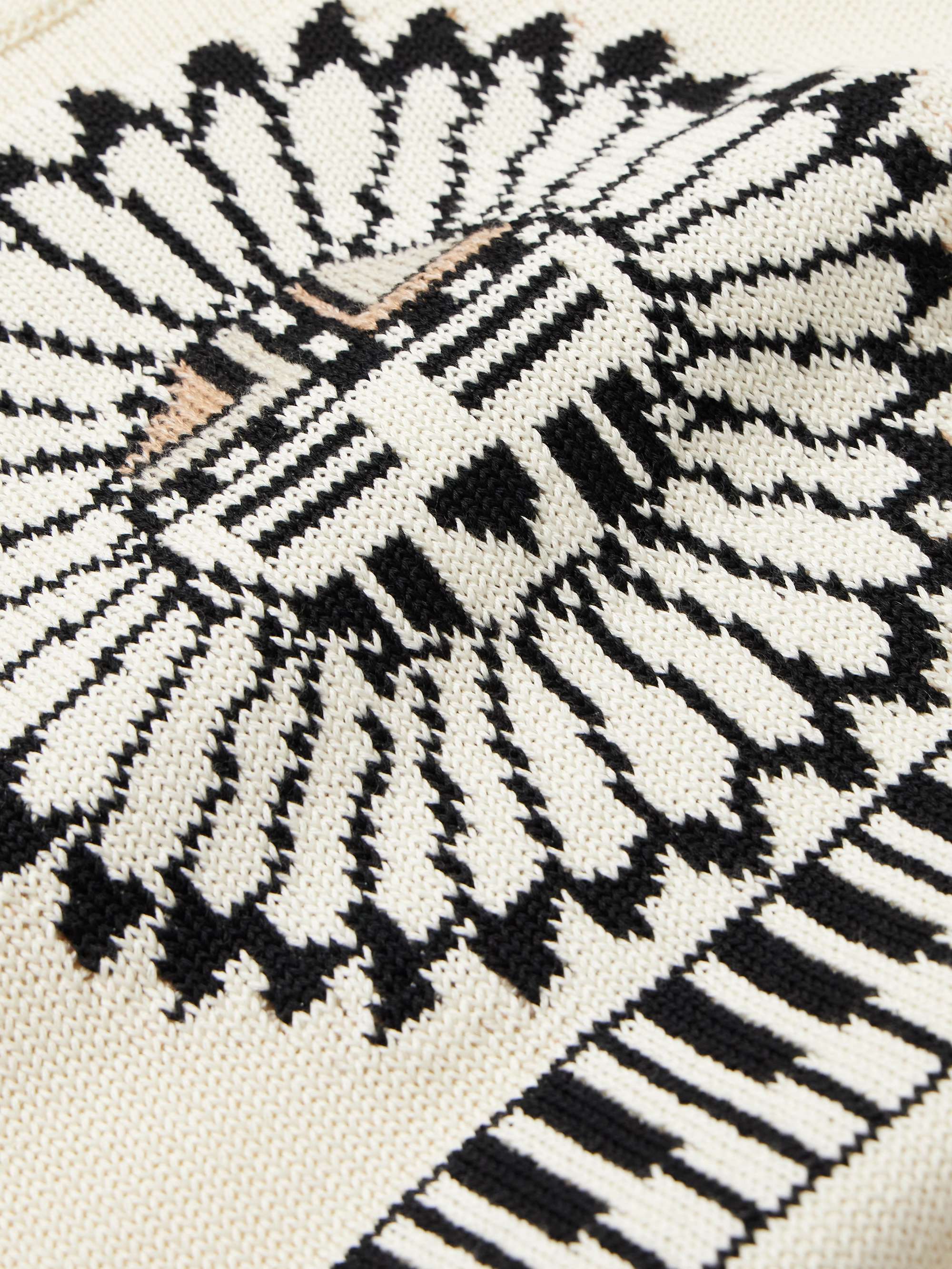 Cotton-Blend Jacquard Sweater view