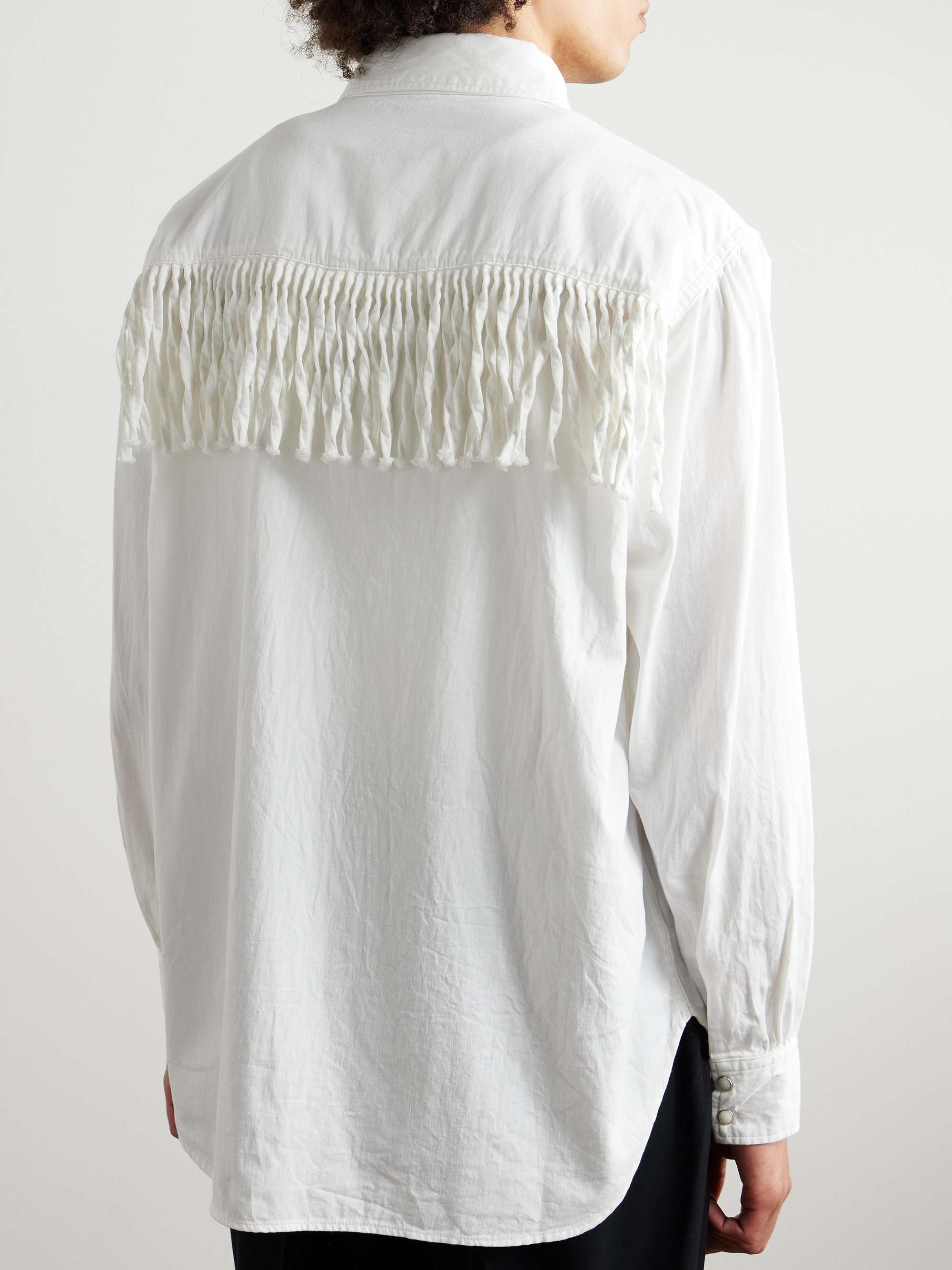 Husky Fringed Denim Western Shirt view