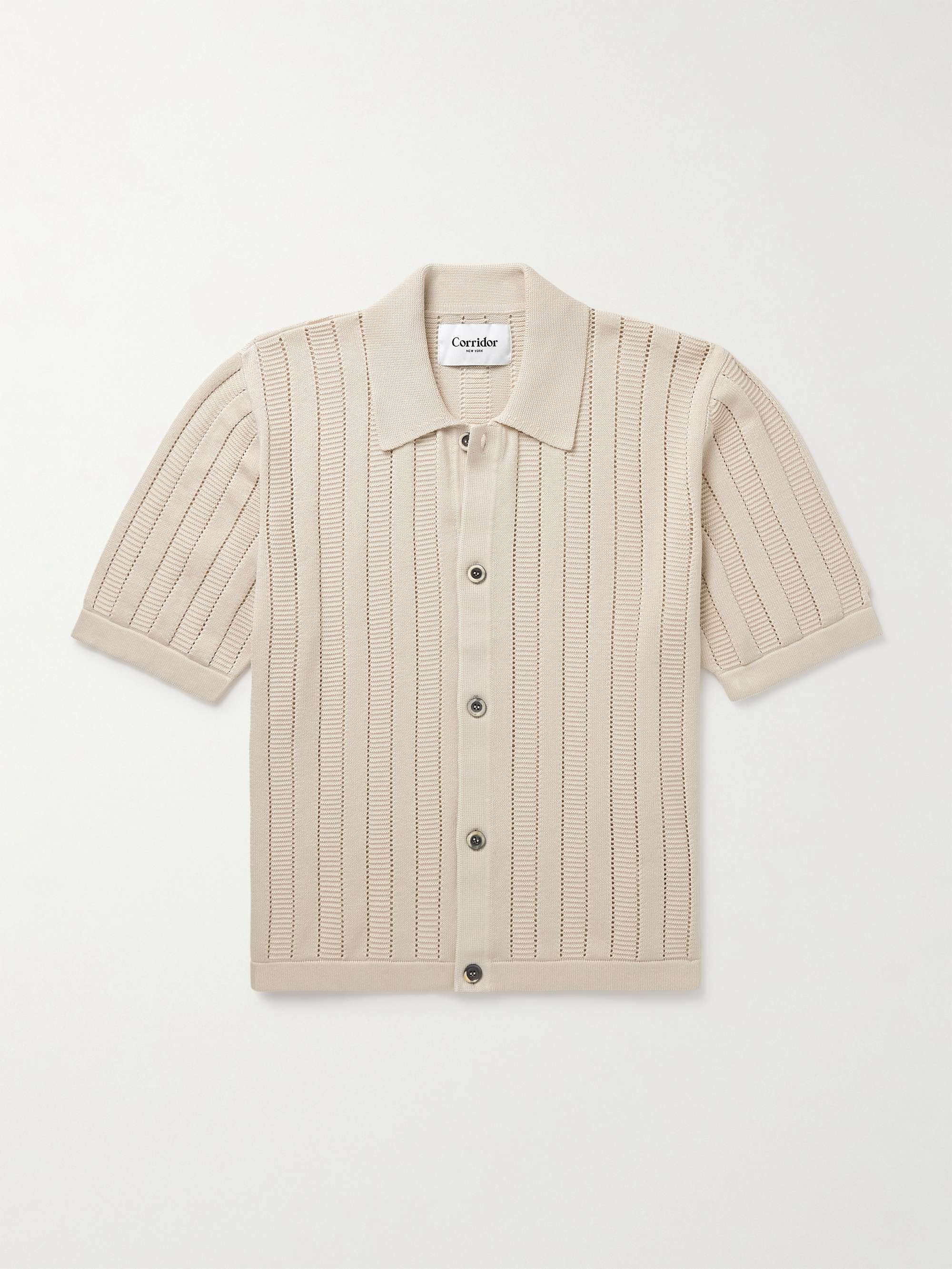Pointelle-Knit Organic Cotton Shirt view