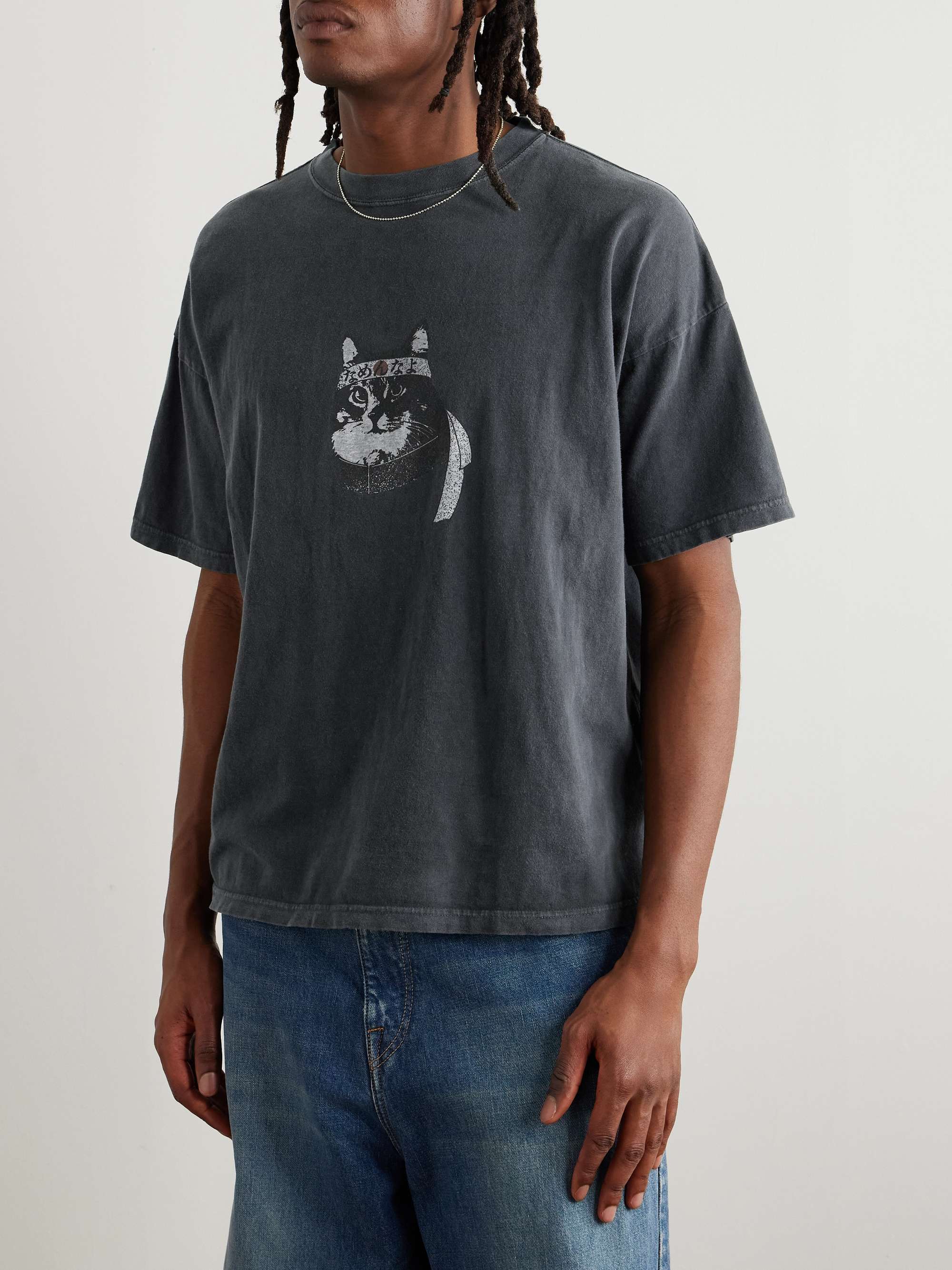 Chef Cat Printed Cotton-Jersey T-Shirt view