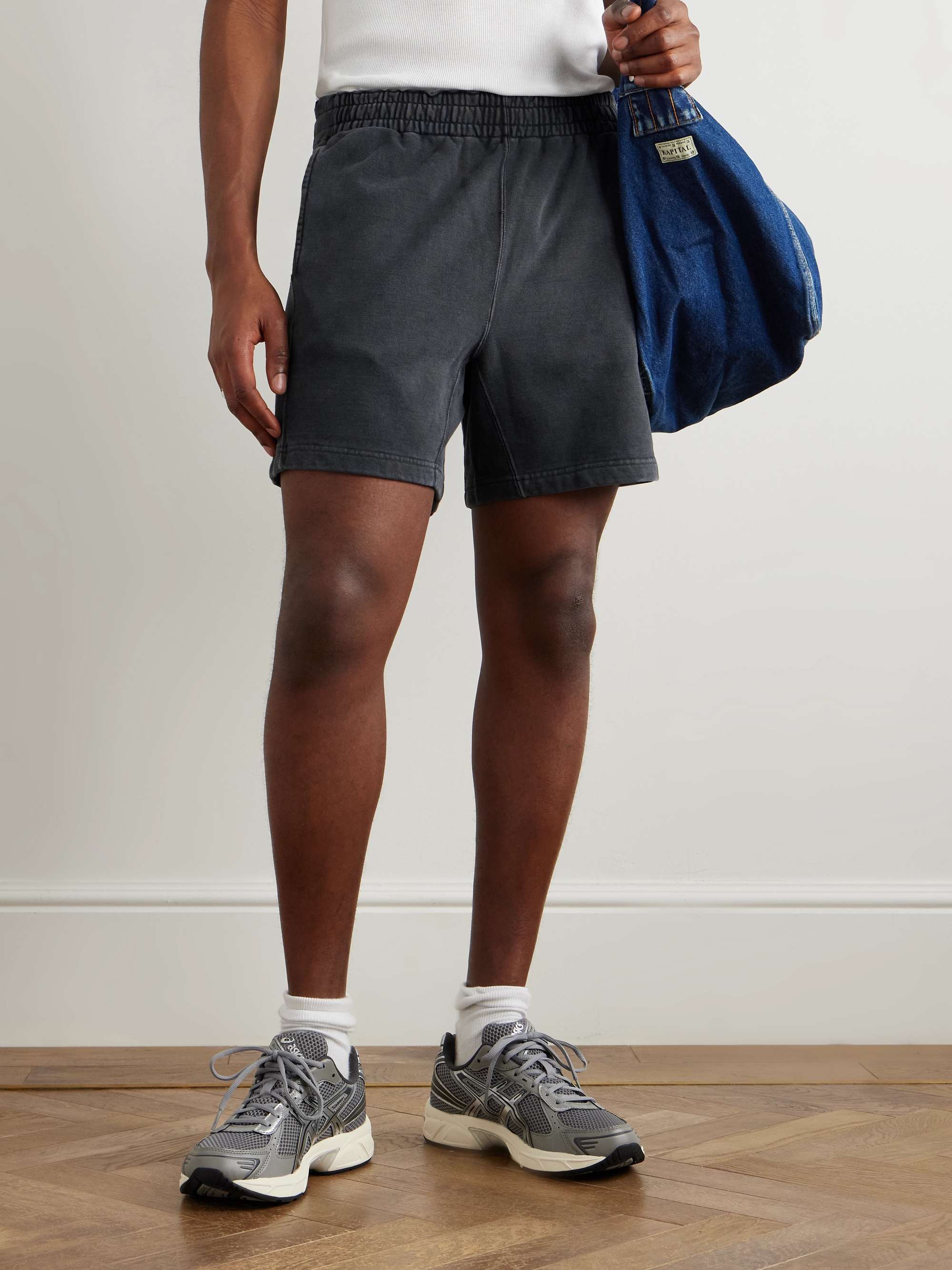 Straight-Leg Cotton-Jersey Shorts view