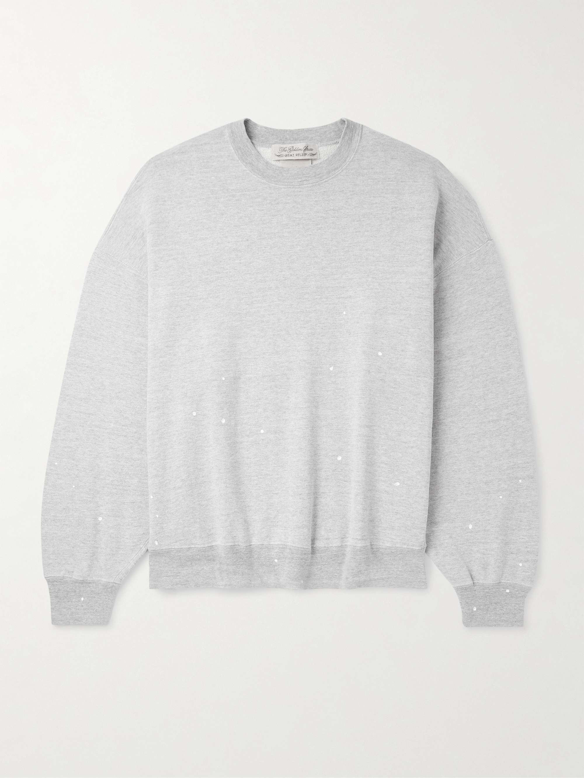 Paint-Splattered Cotton-Jersey Sweatshirt view