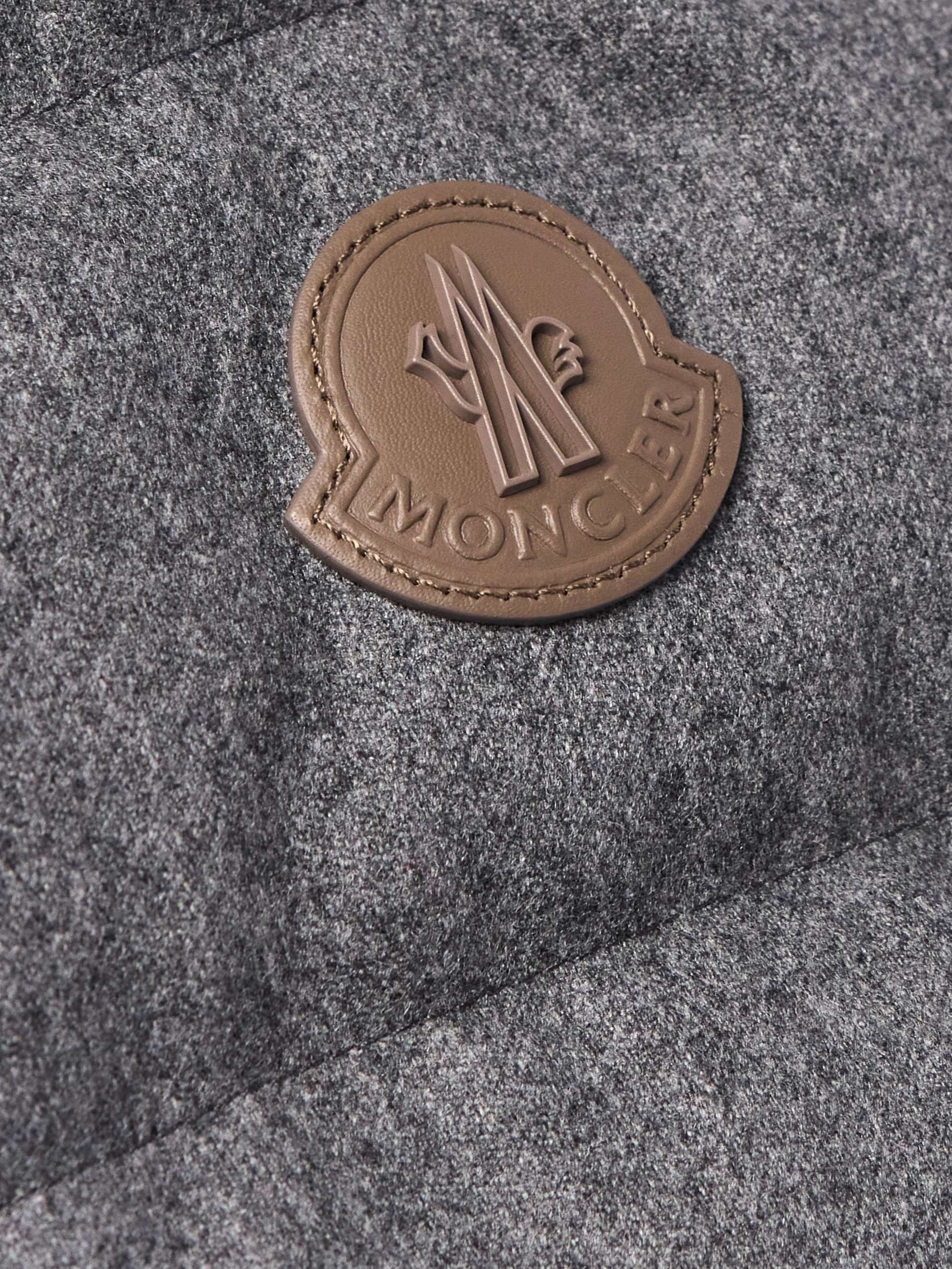 Acorus Slim-Fit Logo-Appliquéd Quilted Flannel Down Jacket view