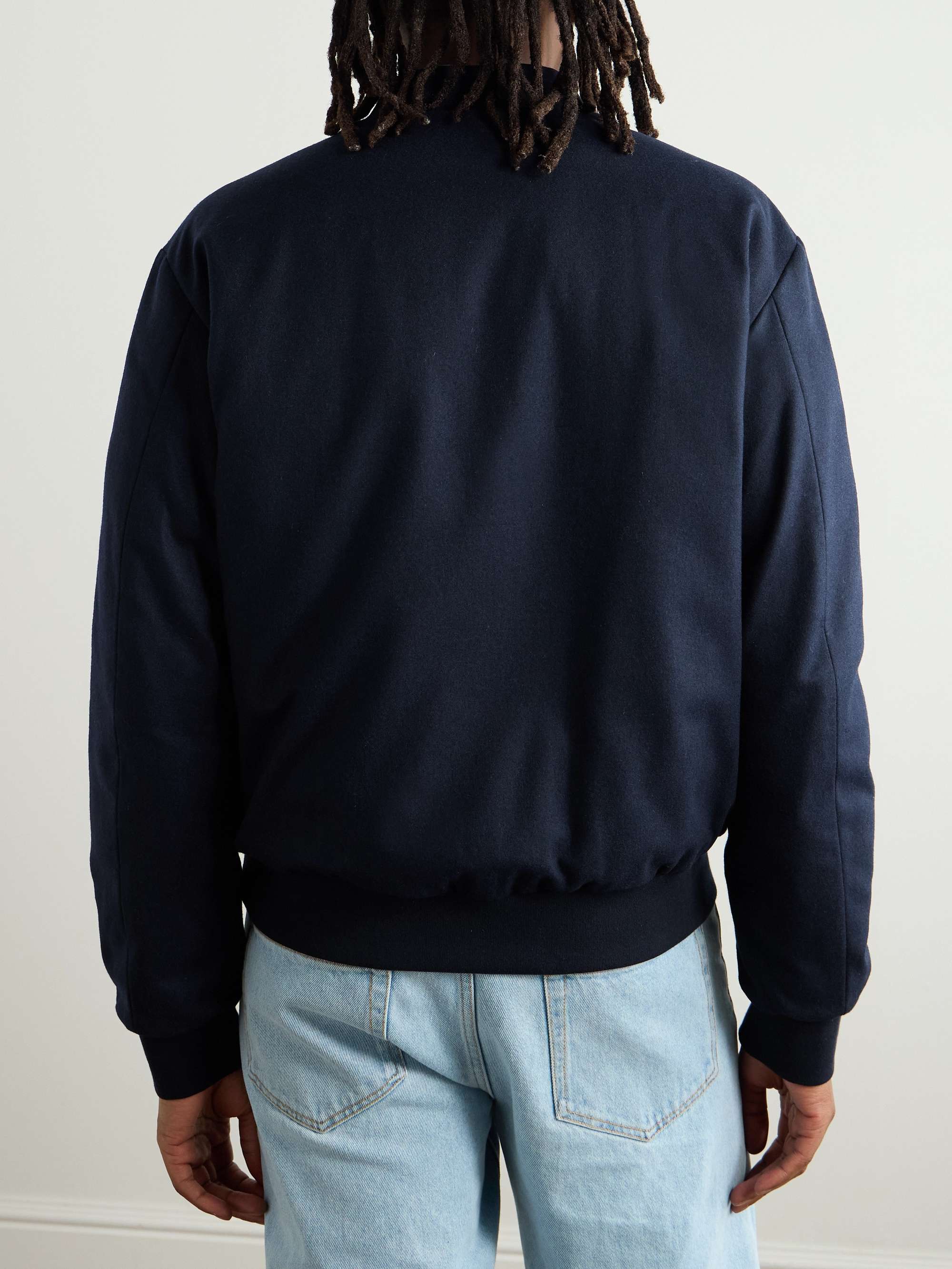 Padded Felt Down Bomber Jacket view