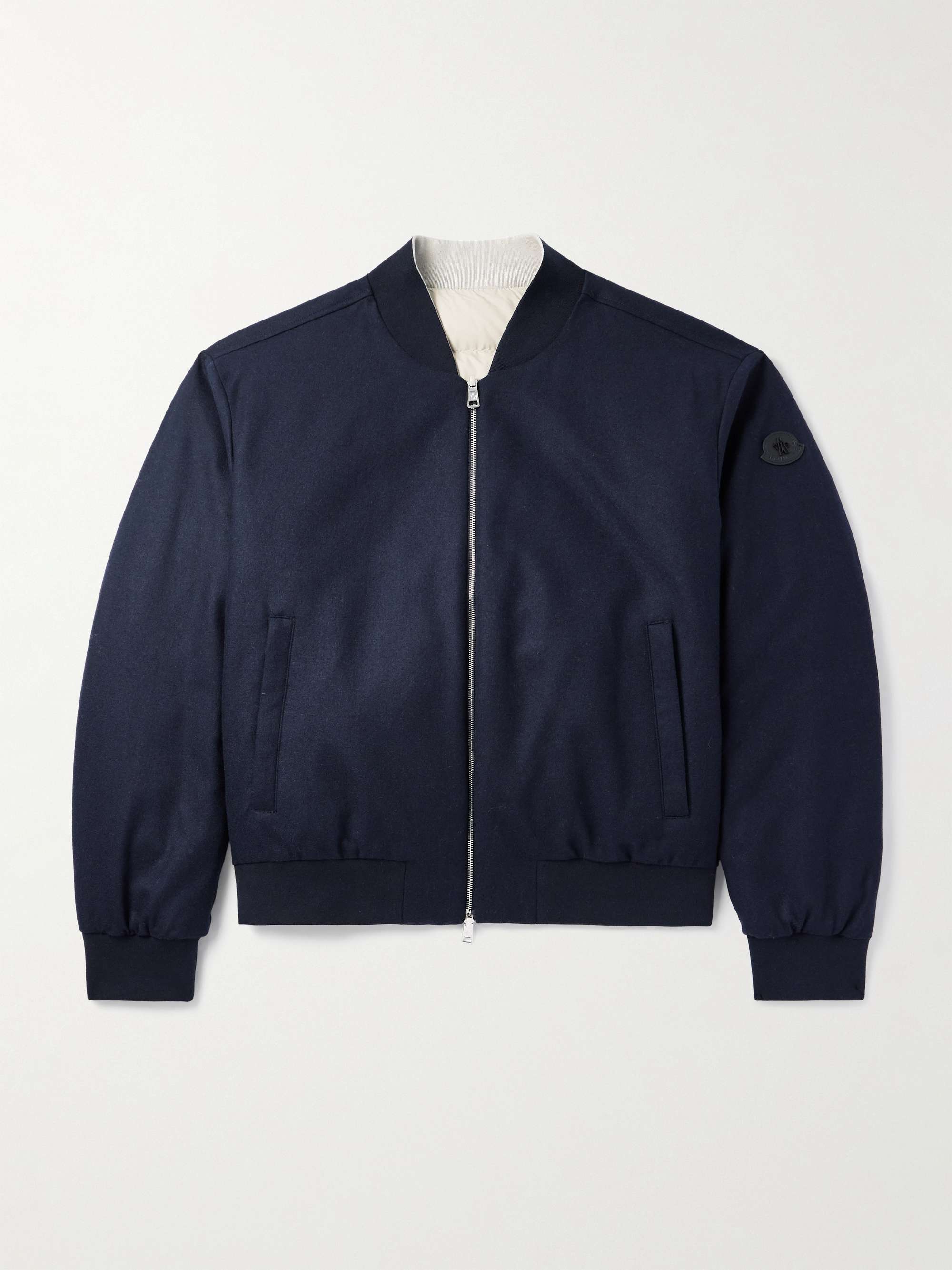 Padded Felt Down Bomber Jacket view