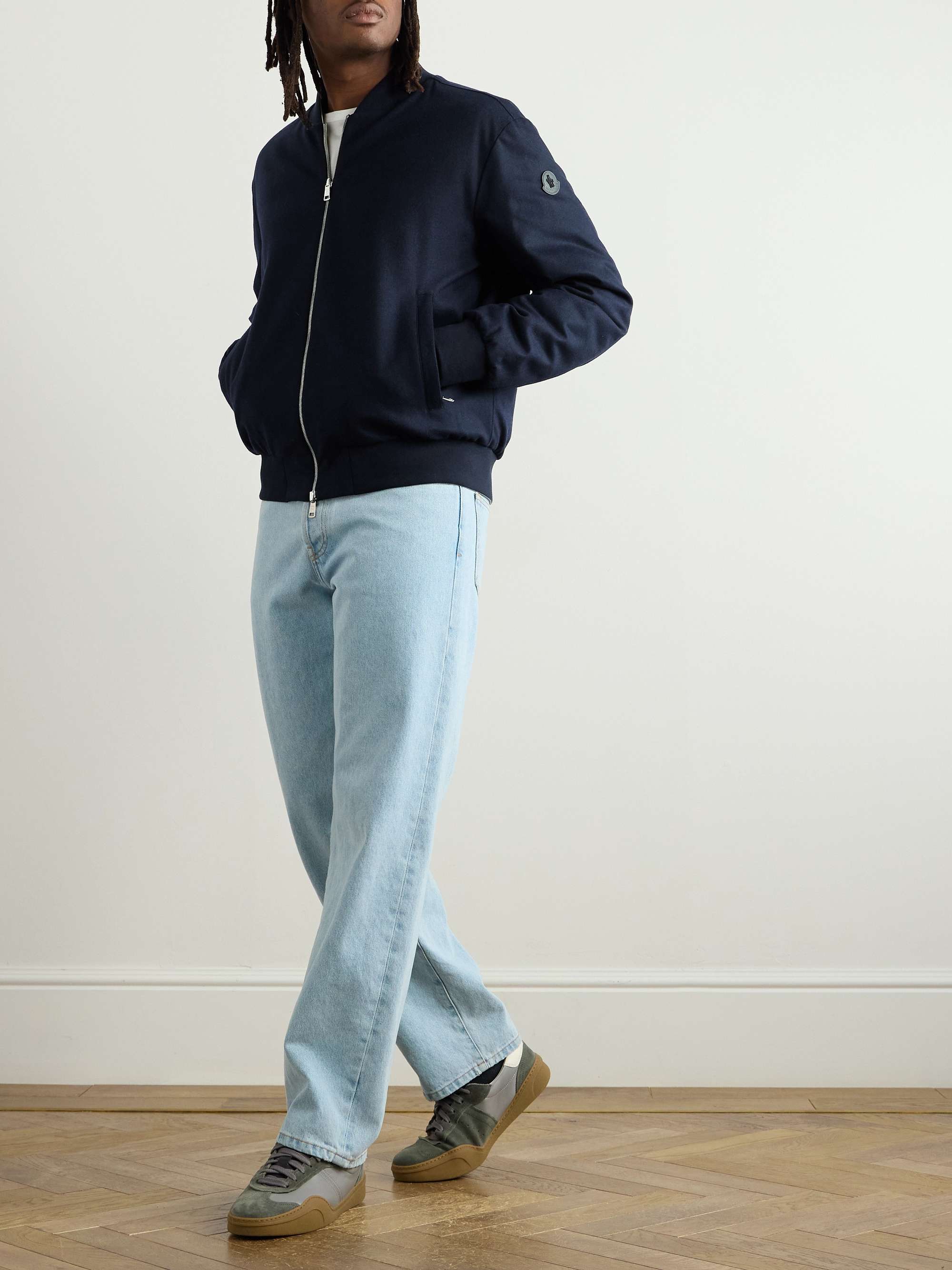 Padded Felt Down Bomber Jacket view