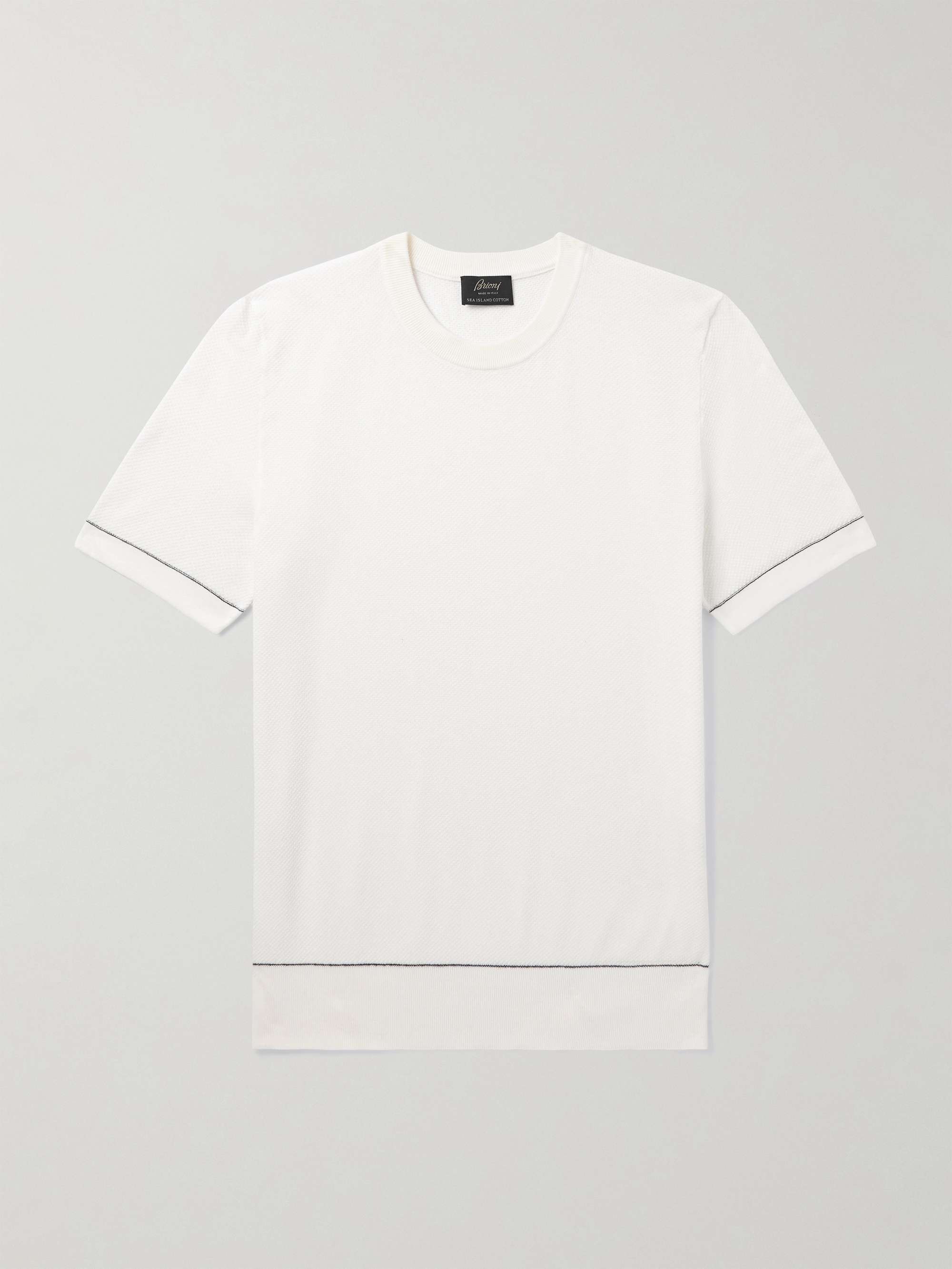 Slim-Fit Sea Island Cotton-Piqué T-Shirt view