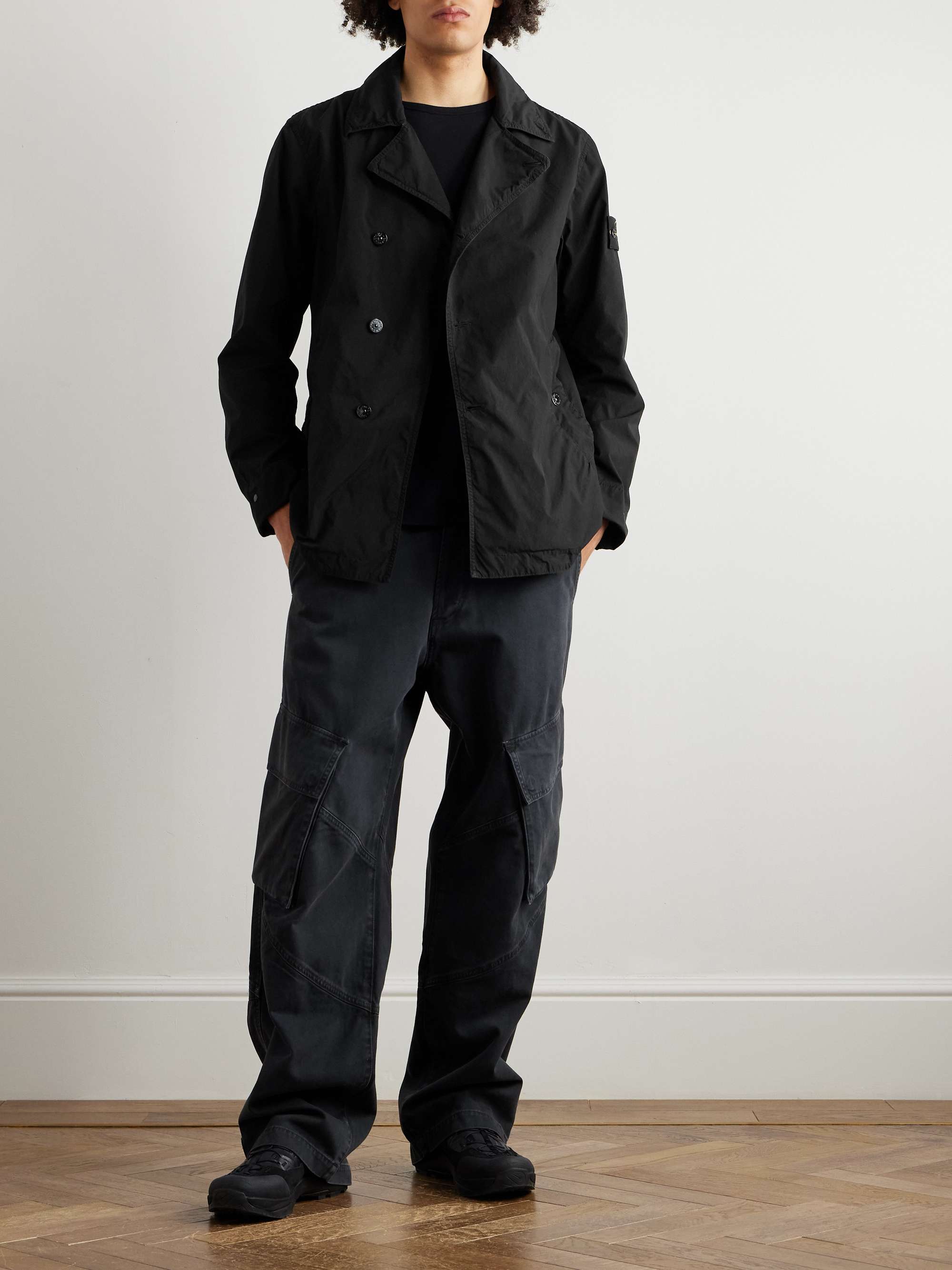 Logo-Appliquéd Canvas Jacket view