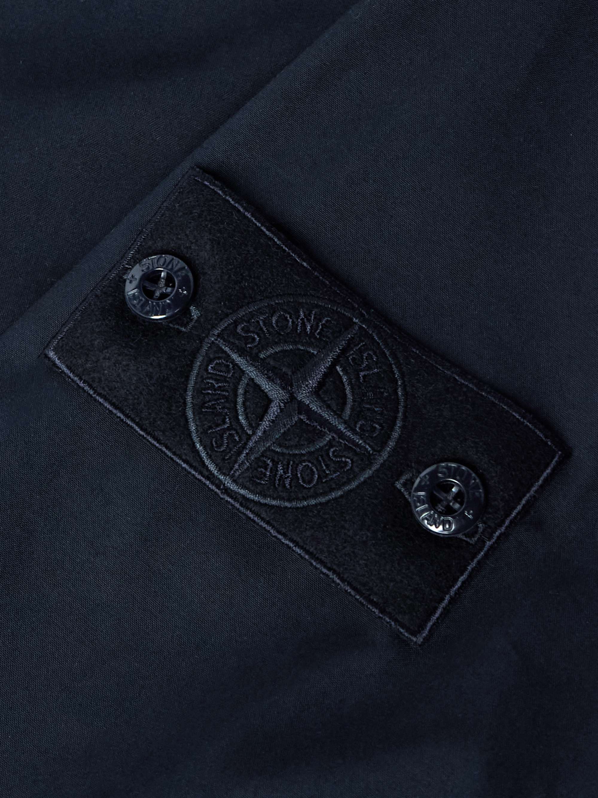 Ghost Logo-Appliquéd Organic Cotton-Canvas Bomber Jacket view