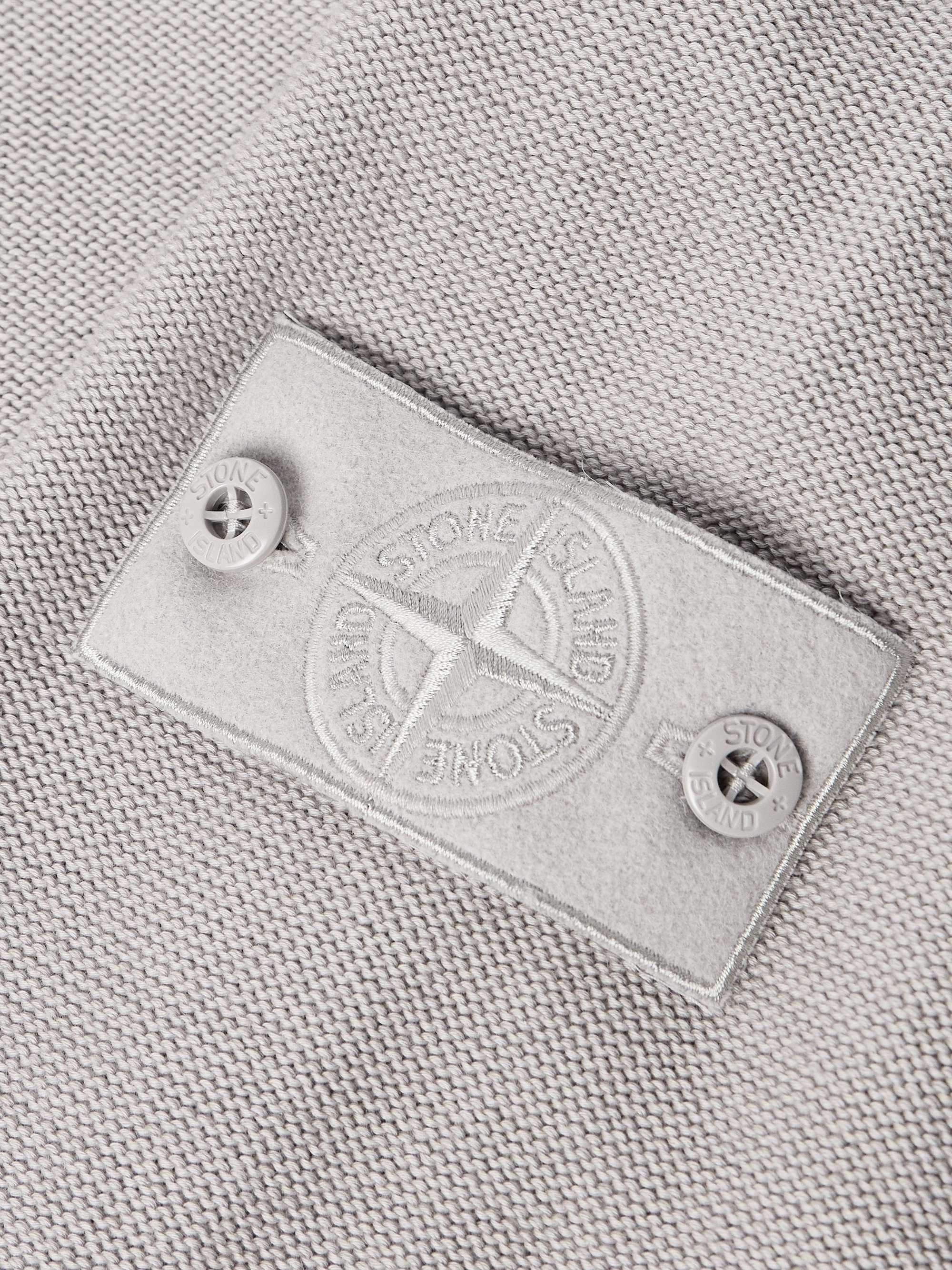 Ghost Logo-Appliquéd Cotton and Cashmere-Blend Sweater view