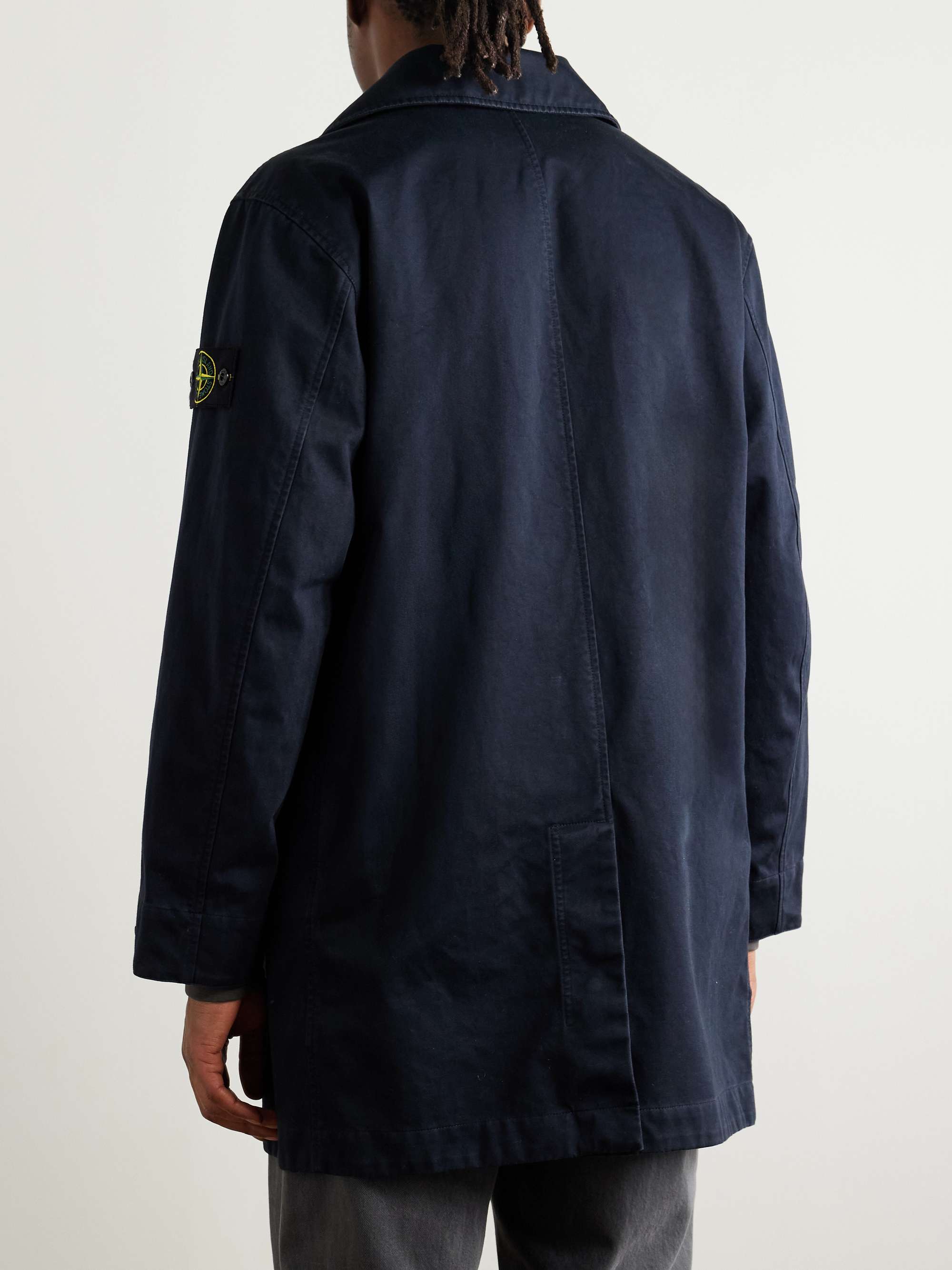 Garment-Dyed Organic Raso Gommato 3L Coat view
