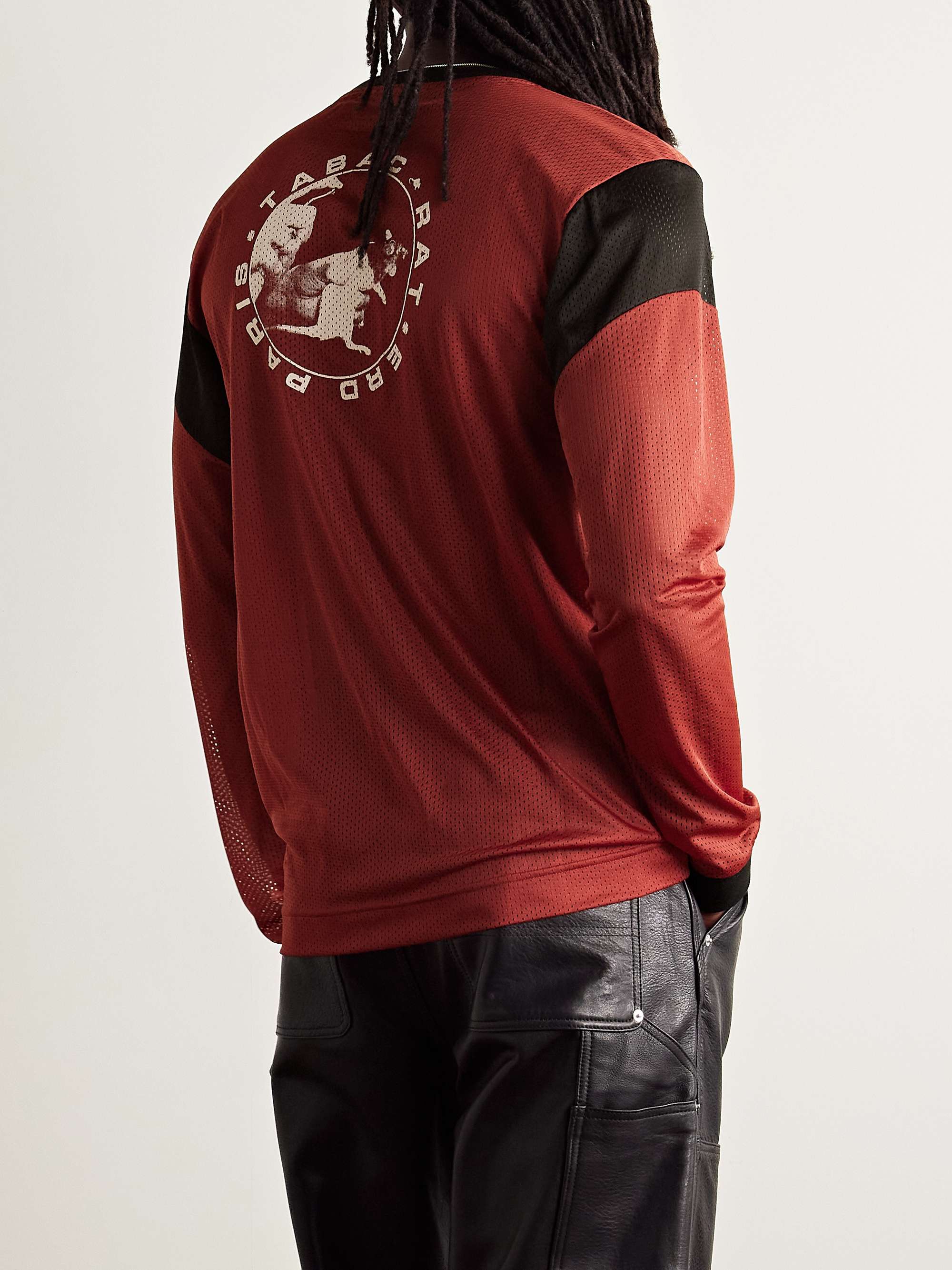 Tabac Rat Slim-Fit Printed Mesh T-Shirt view