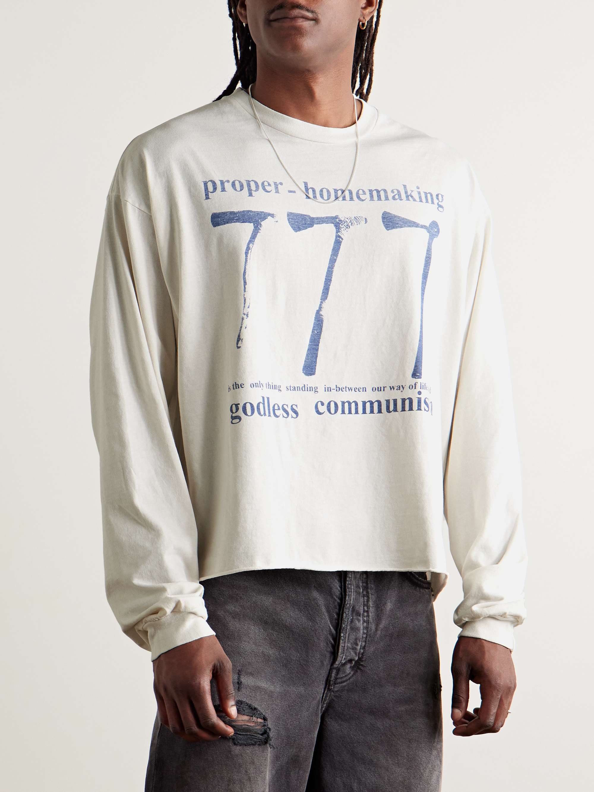 777 Printed Cotton-Jersey T-Shirt view