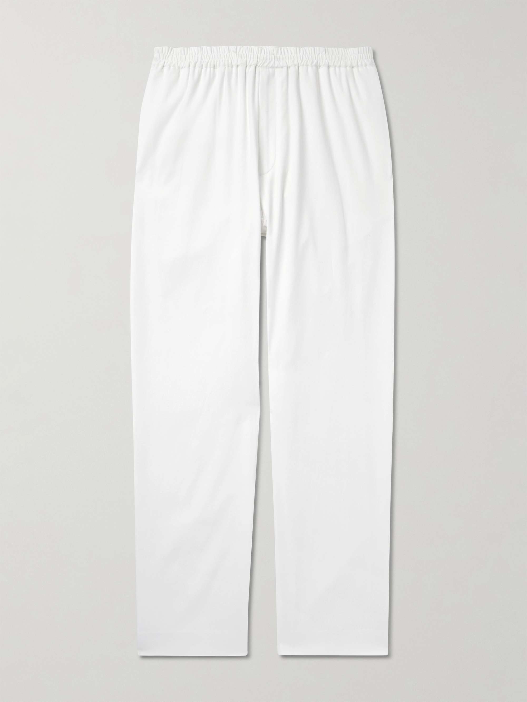 Jonah Wide-Leg Stretch Cotton and Cashmere-Blend Trousers view