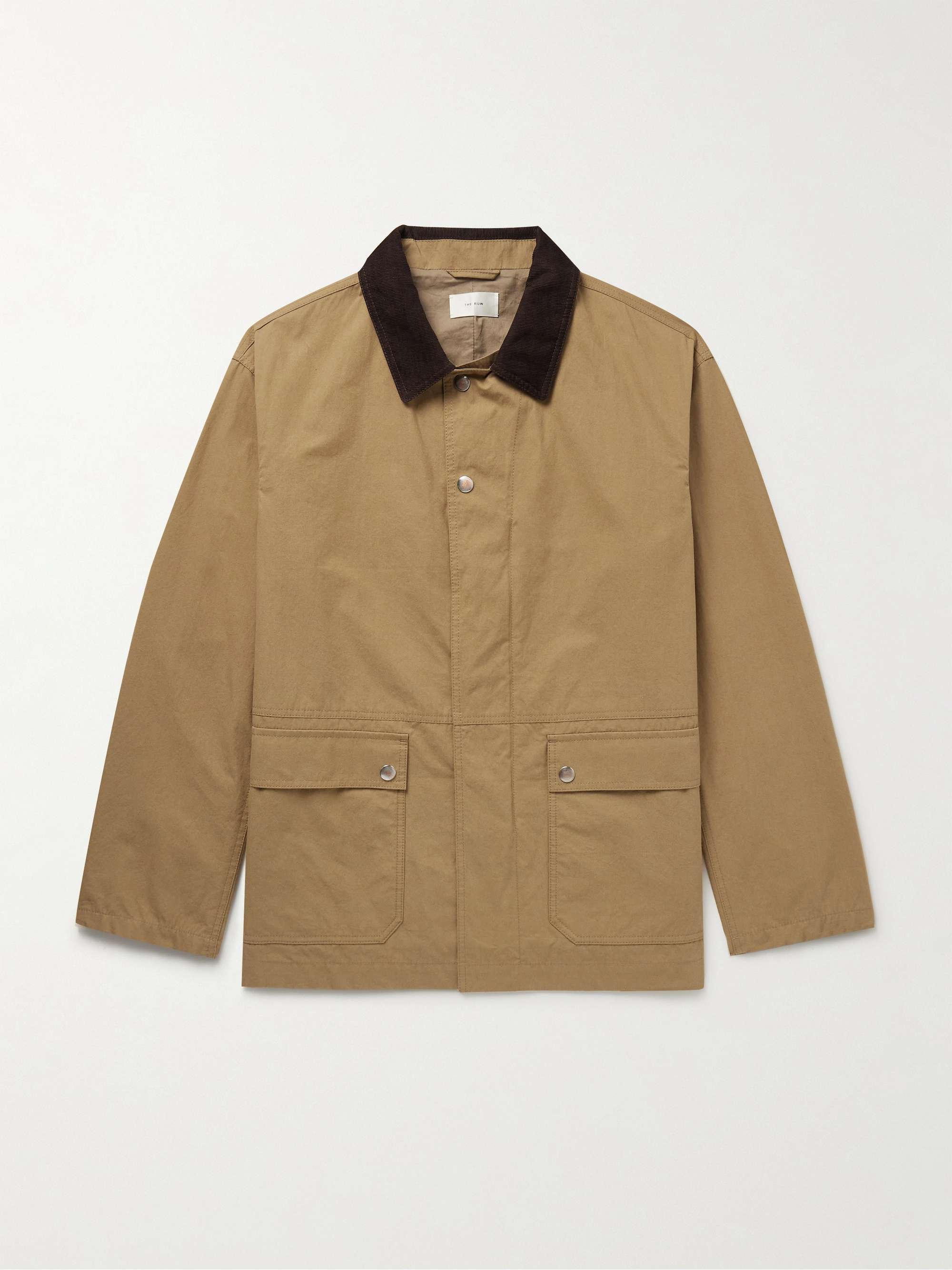 Frank Corduroy-Trimmed Brushed-Cotton Jacket view