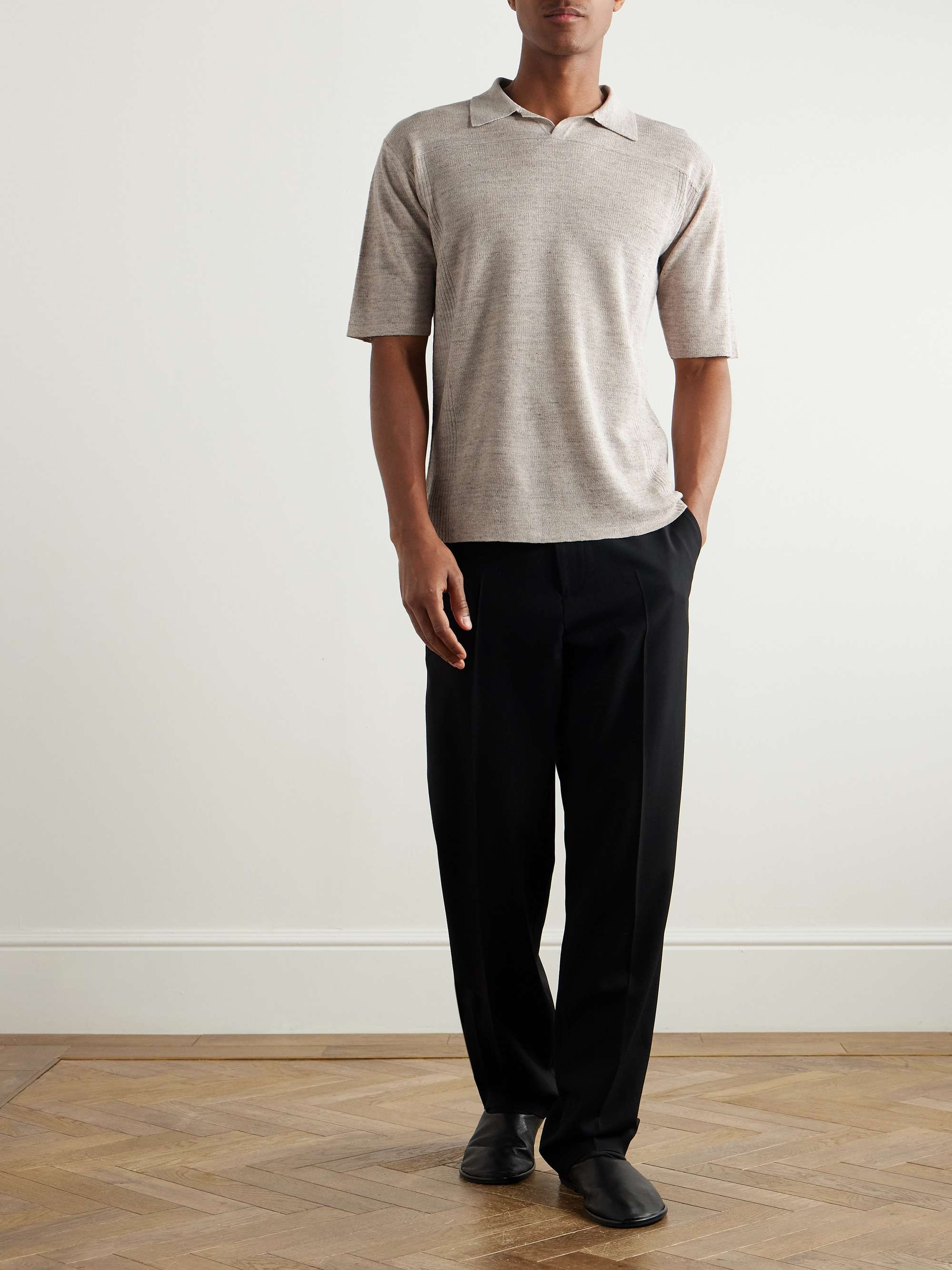 Reggie Linen-Blend Polo Shirt view