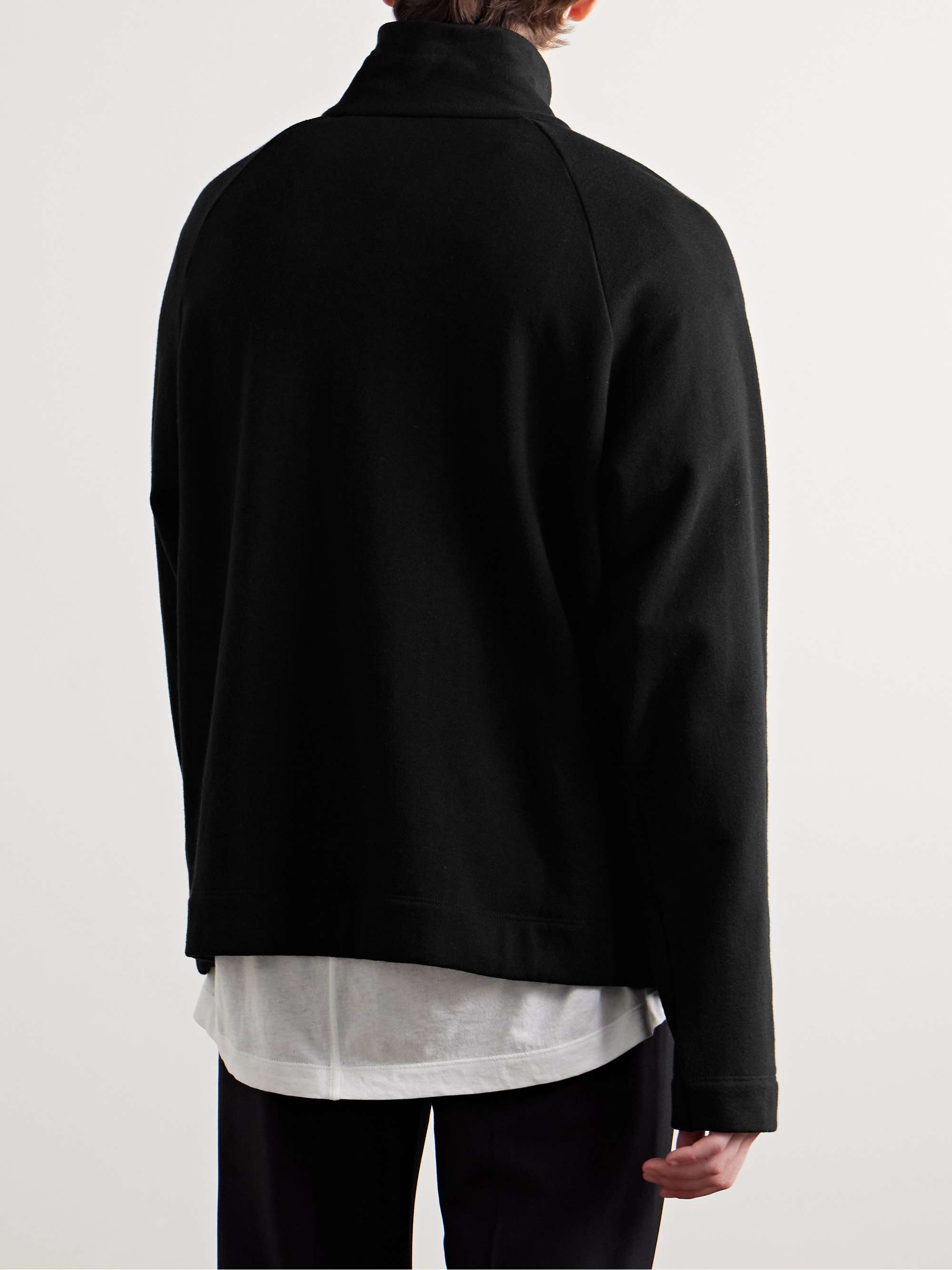 Gallagher Cotton and Cashmere-Blend Half-Zip Sweater view