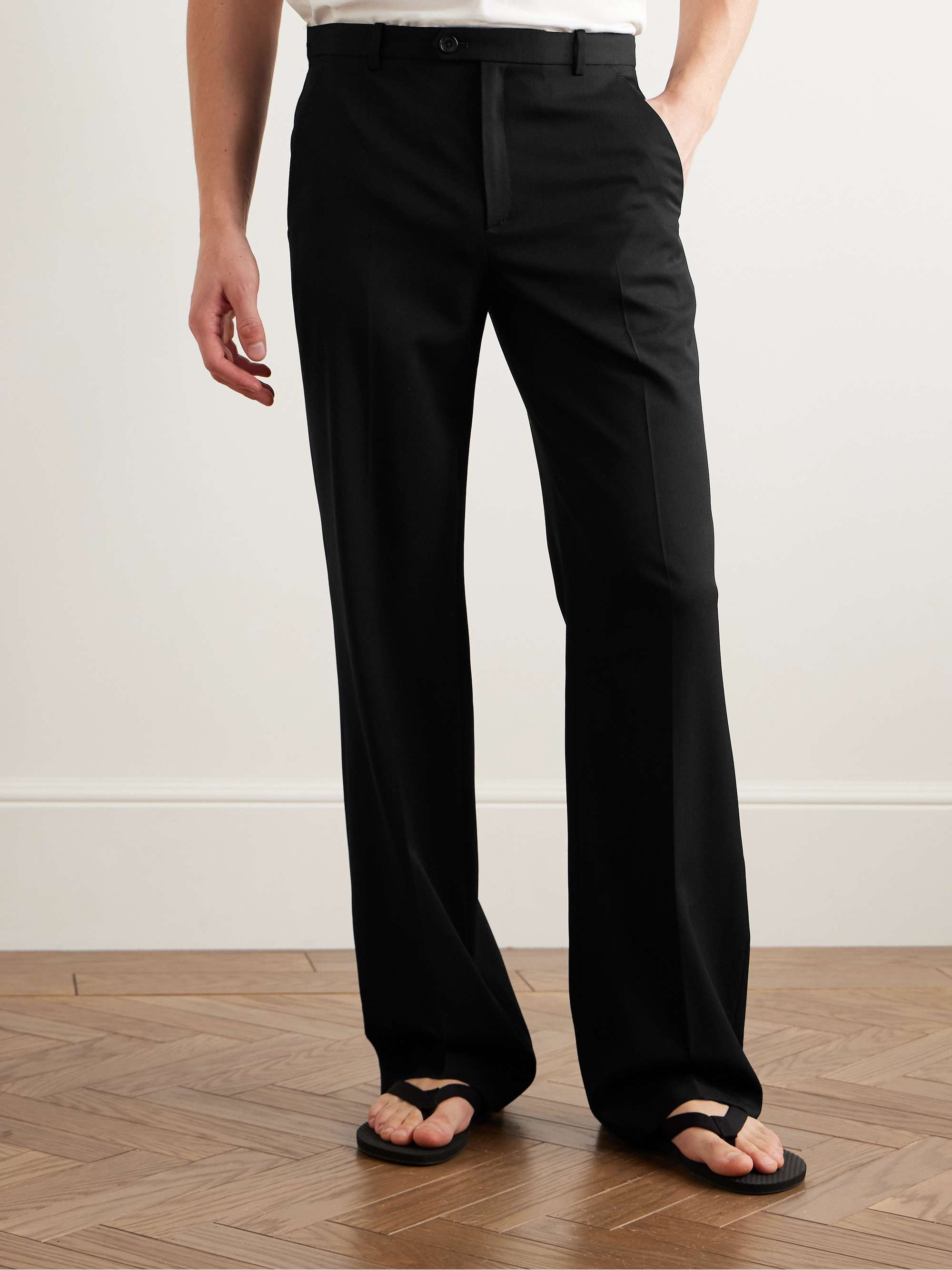 Alistaire Straight-Leg Wool-Blend Twill Trousers view