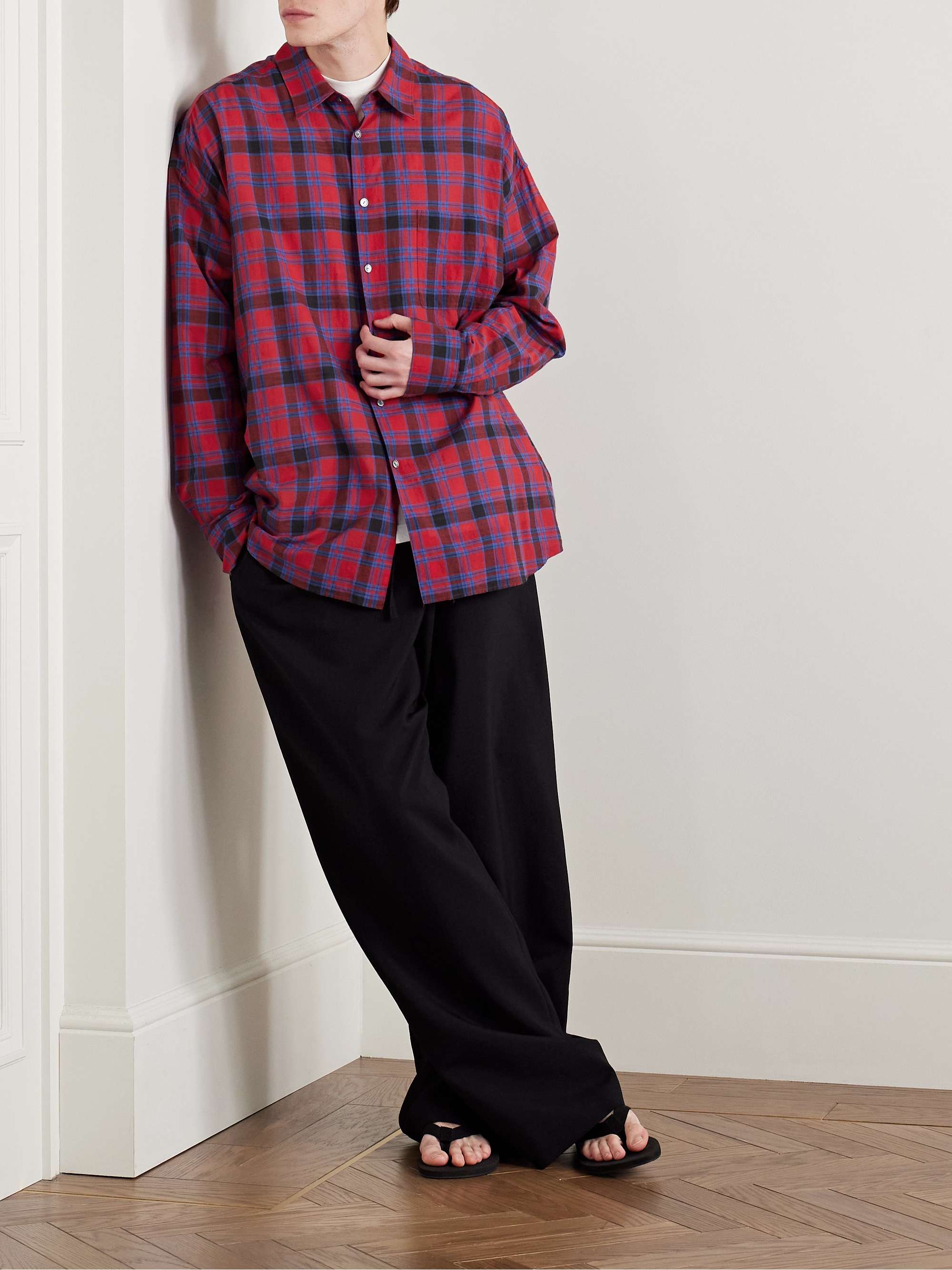 Lancaster Checked Cotton-Voile Shirt view