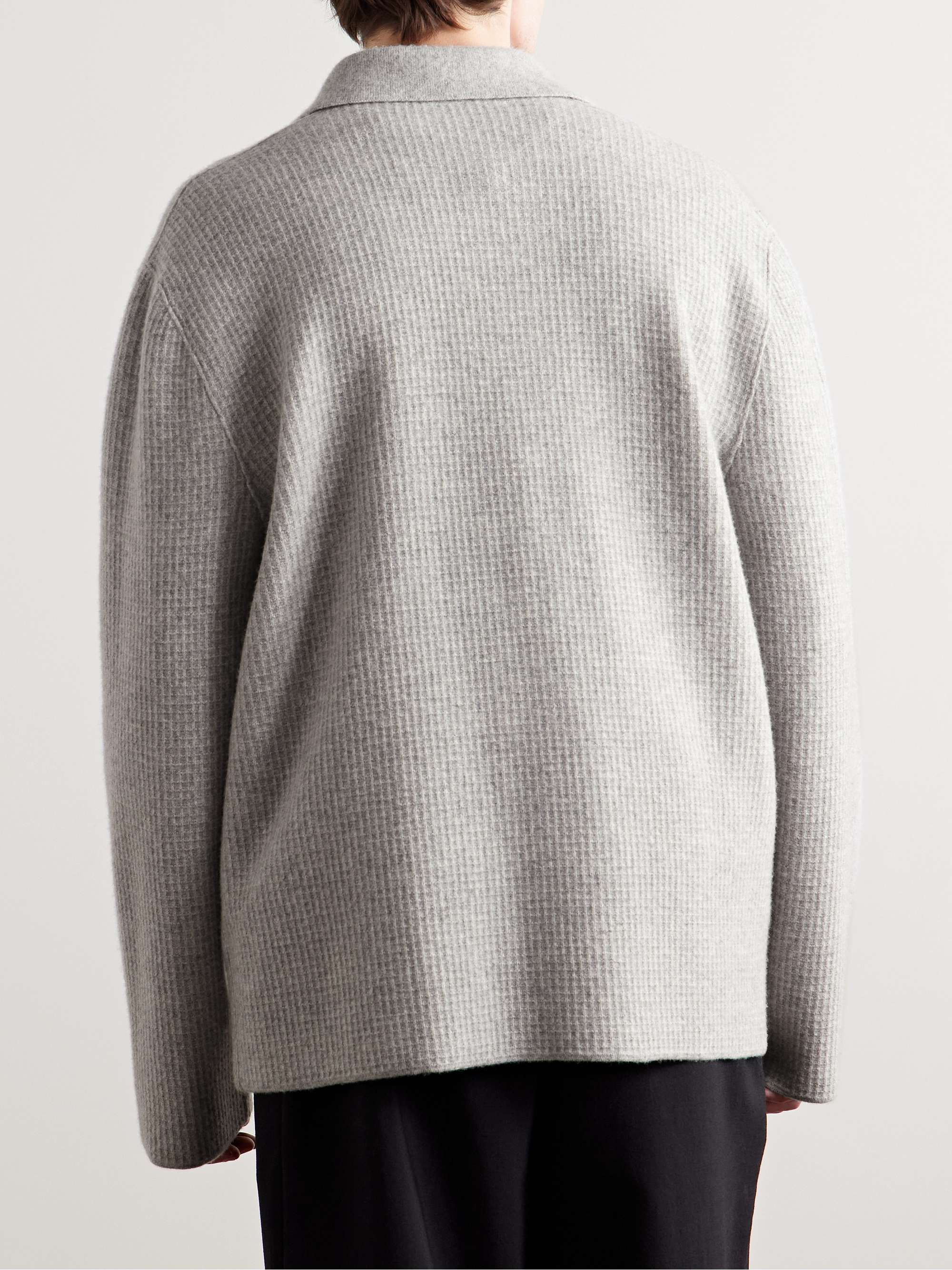 Barkley Waffle-Knit Wool and Cashmere-Blend Overshirt view