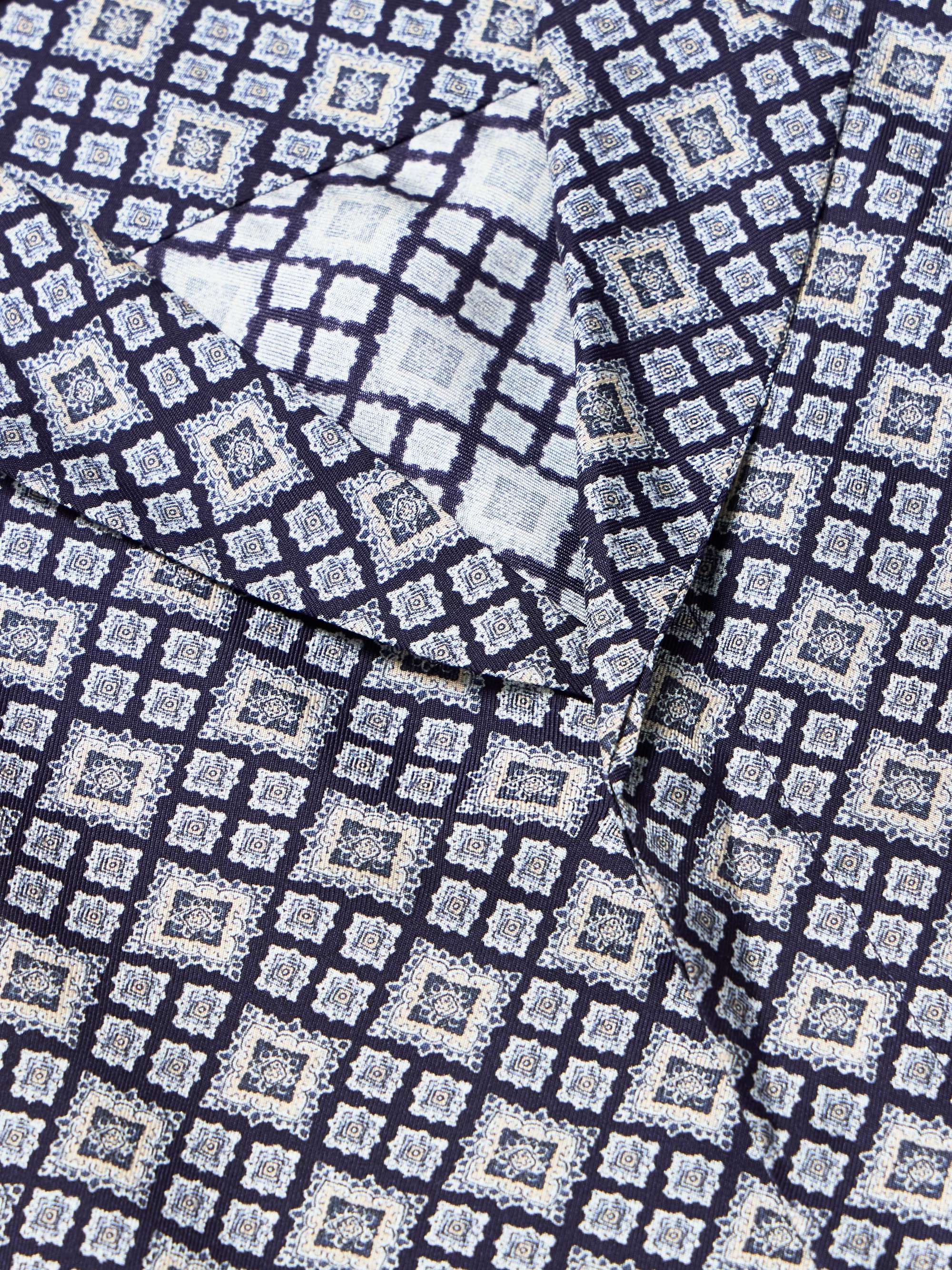 Maitan Camp-Collar Printed Silk-Twill Shirt view