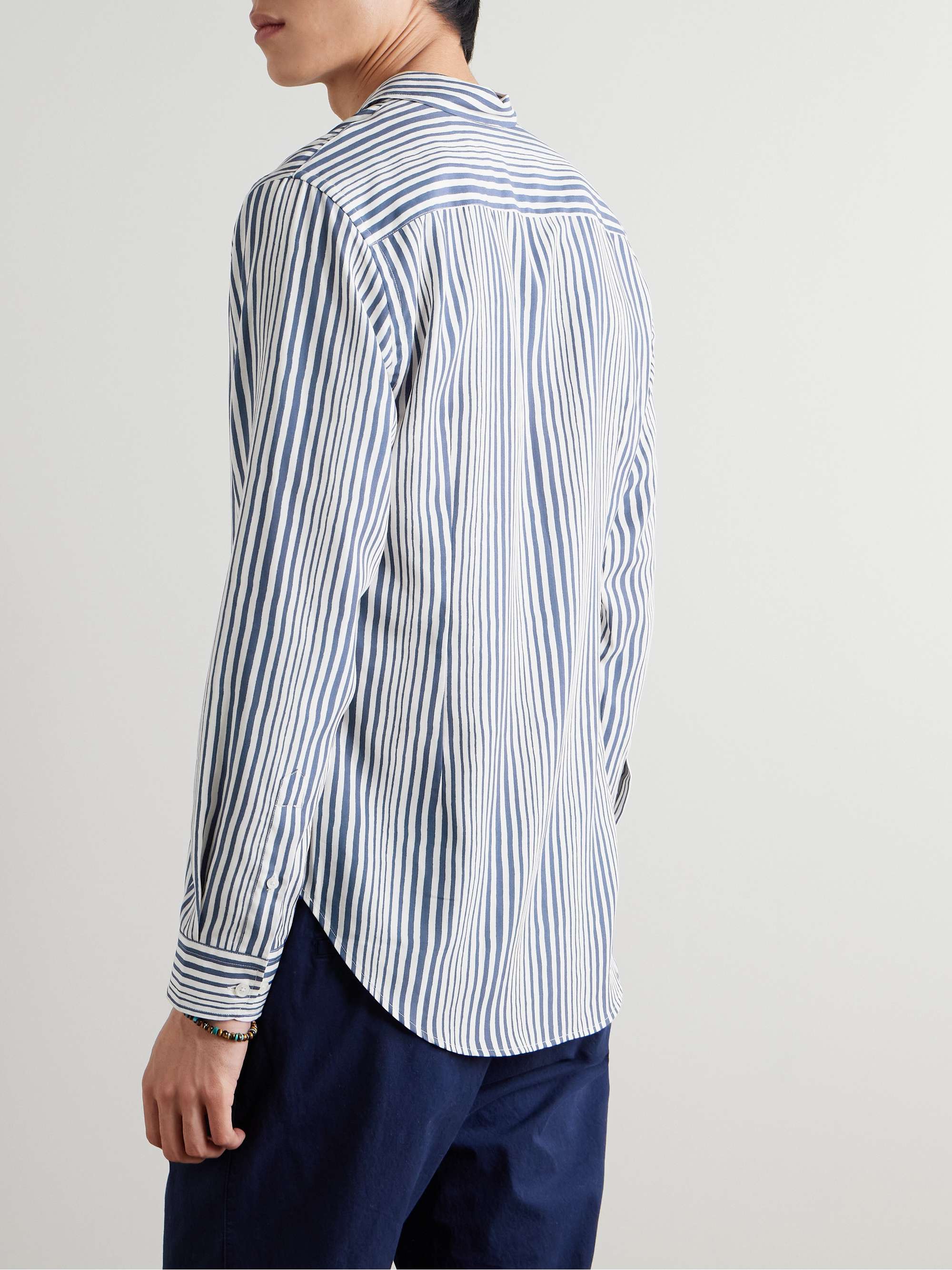 Giles Slim-Fit Striped Lyocell Shirt view