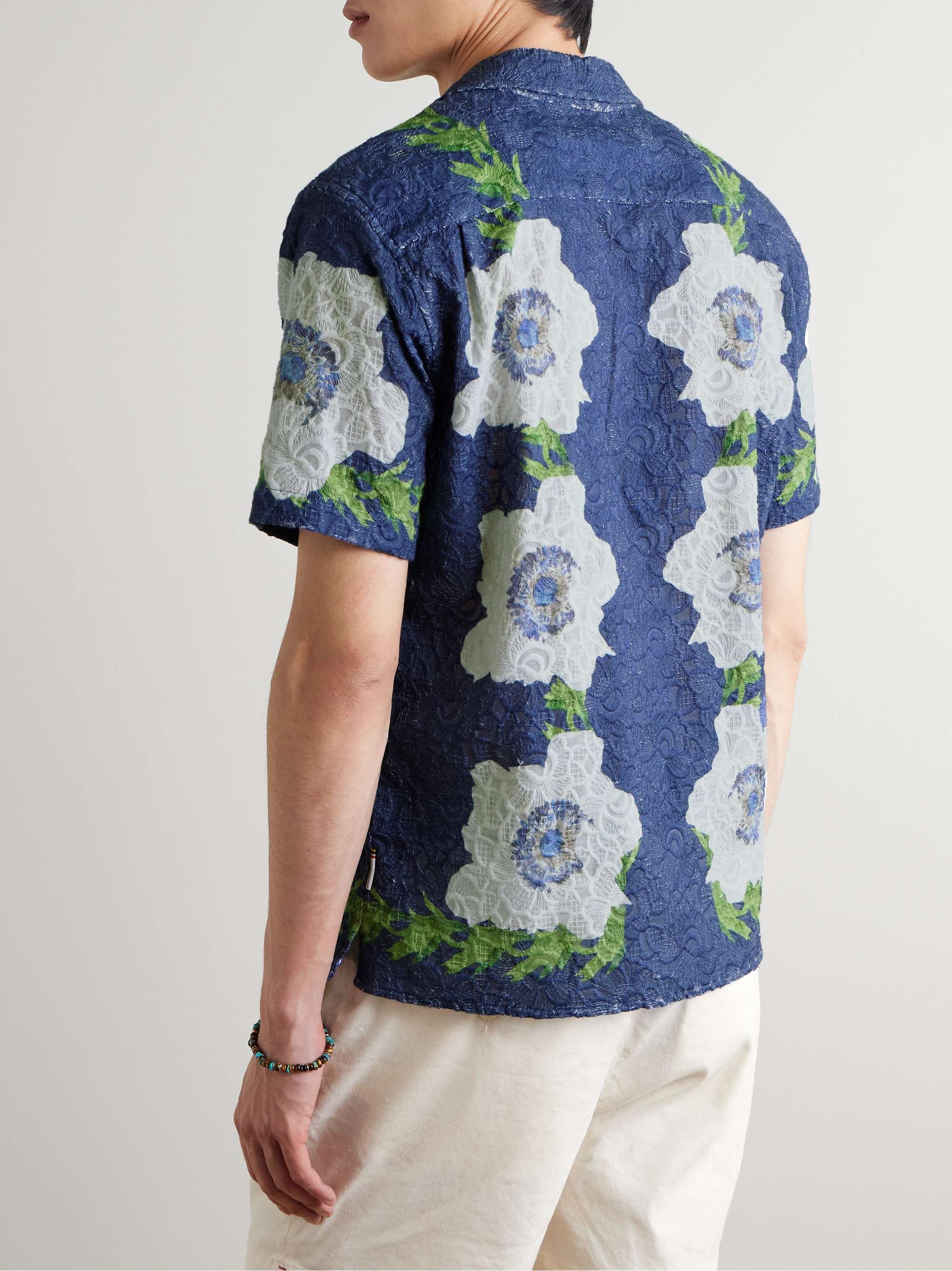 Maitan Camp-Collar Embroidered Cotton Shirt view