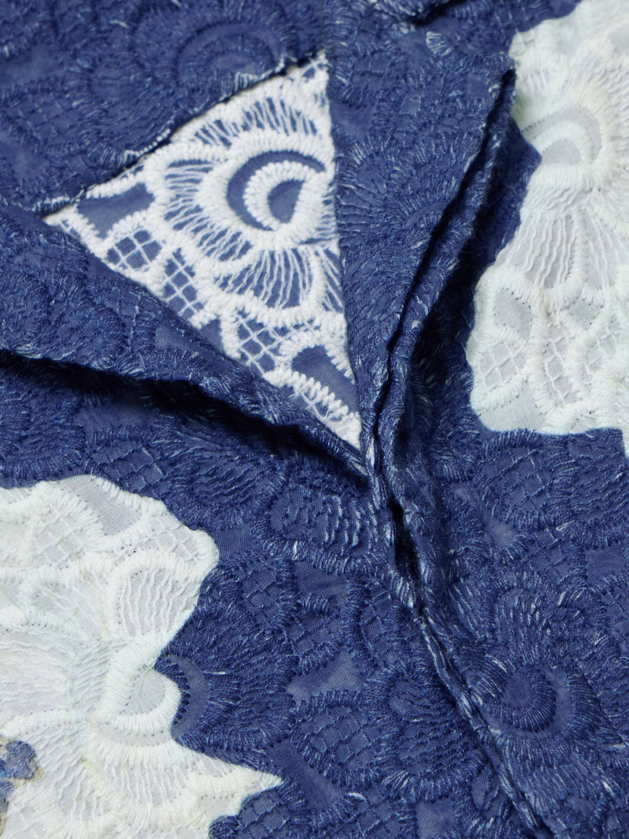 Maitan Camp-Collar Embroidered Cotton Shirt view