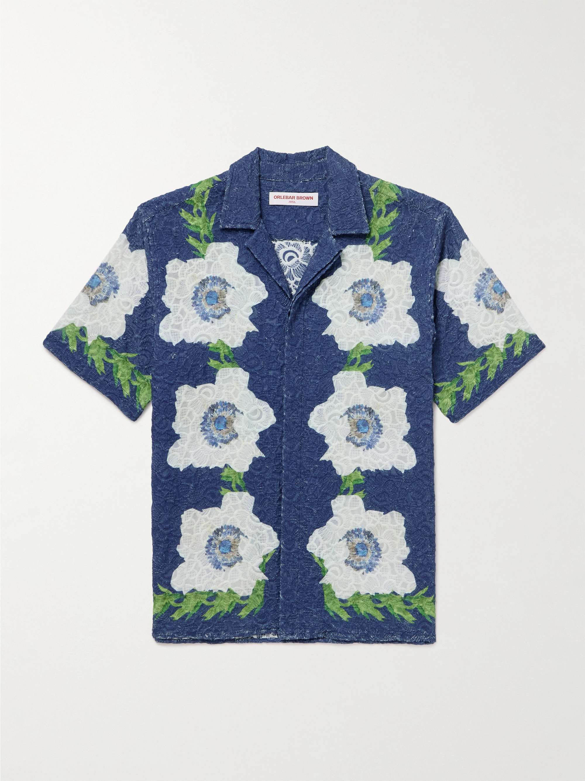 Maitan Camp-Collar Embroidered Cotton Shirt view