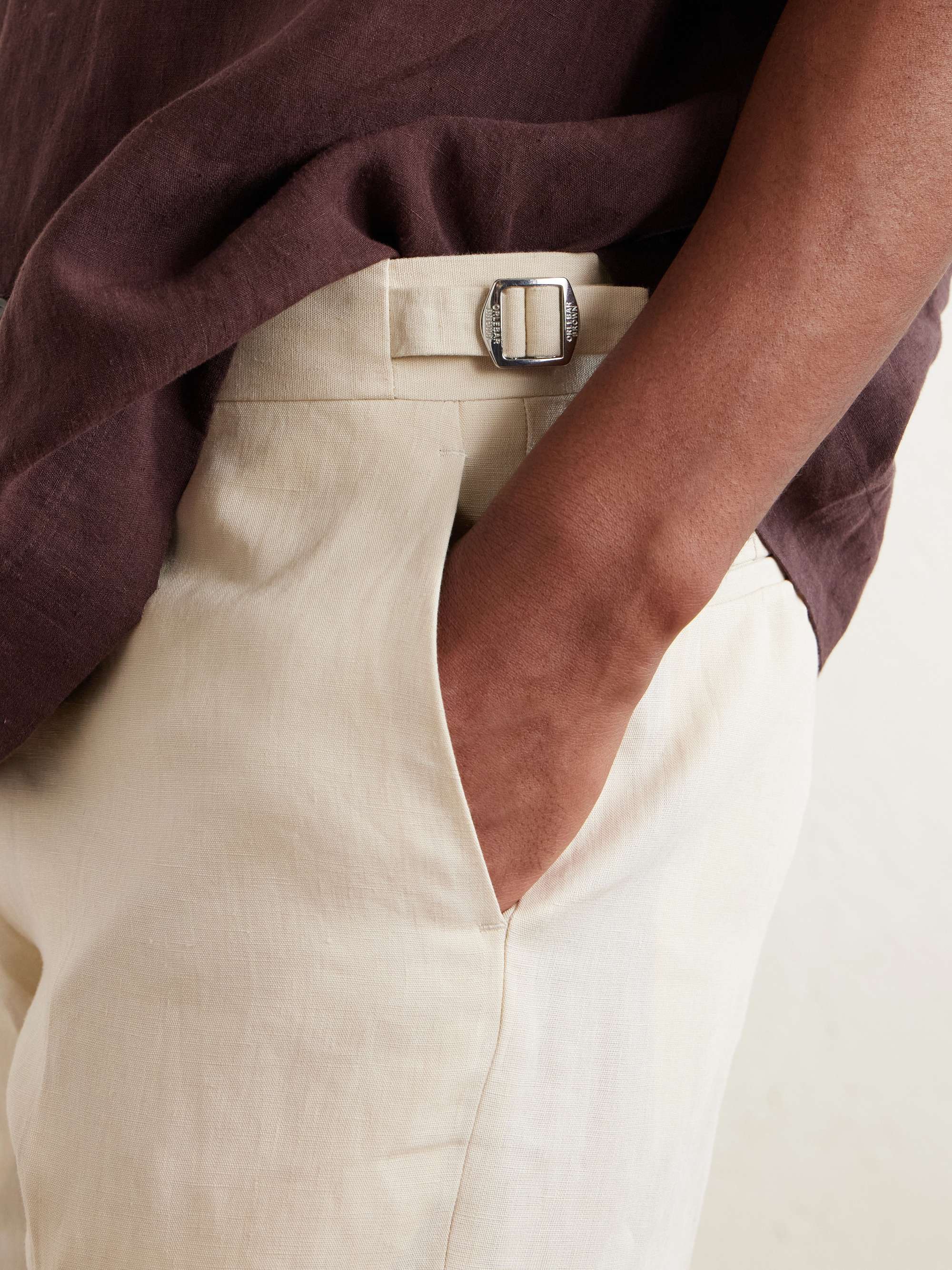 Griffon Tapered Linen Trousers view