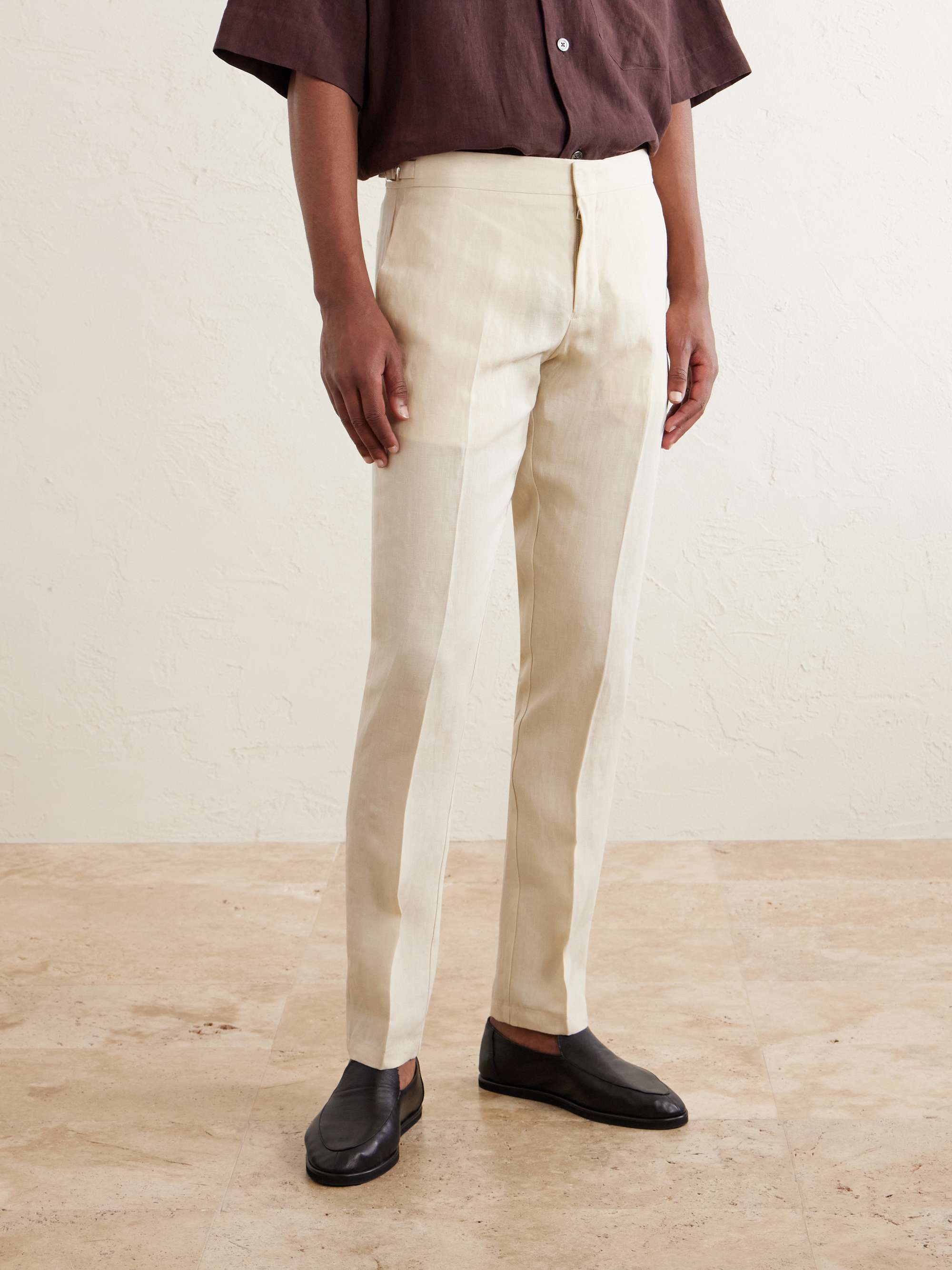 Griffon Tapered Linen Trousers view