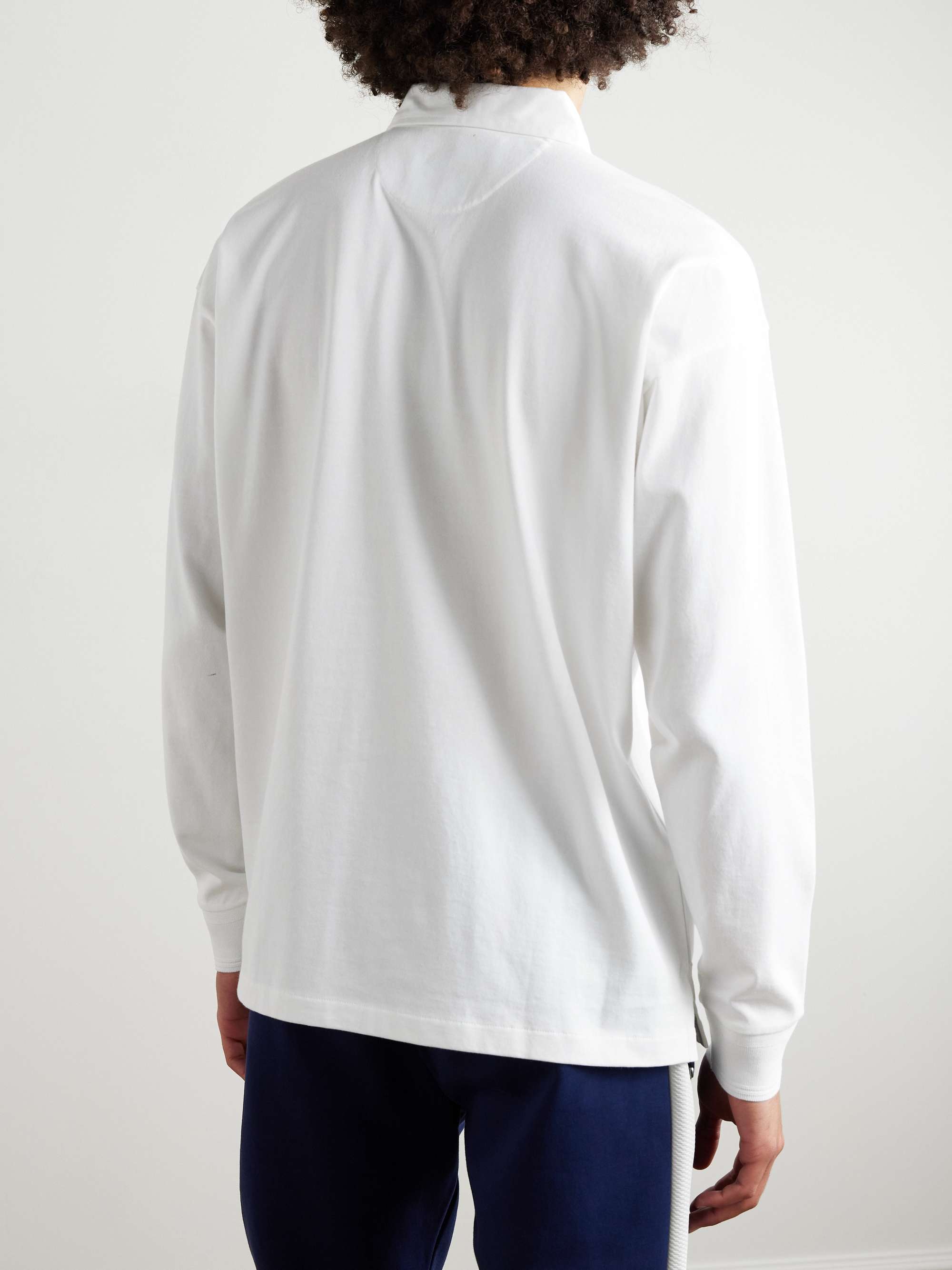 + Wimbledon Logo-Embroidered Cotton-Jersey Polo Shirt view