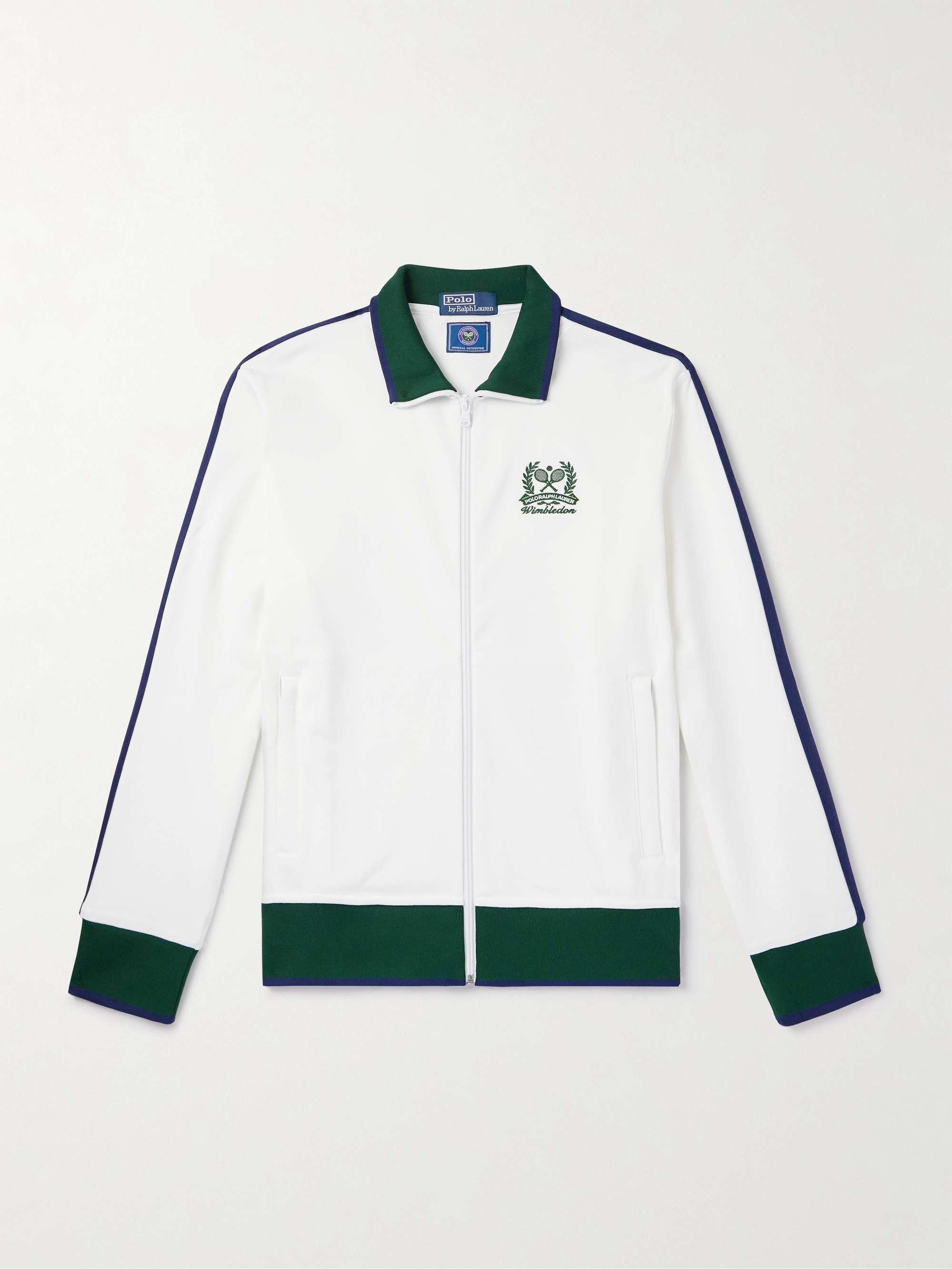 + Wimbledon Logo-Embroidered Piqué Track Jacket view
