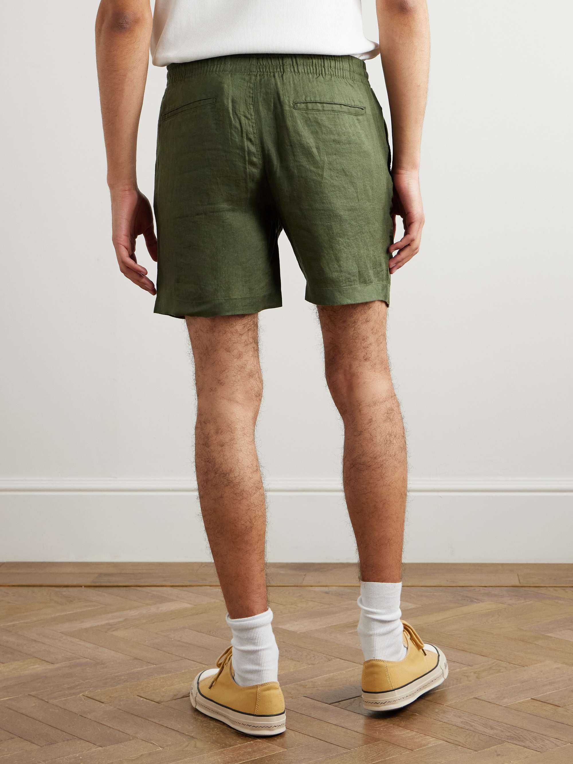 Prepster Slim-Fit Straight-Leg Linen Drawstring Shorts view