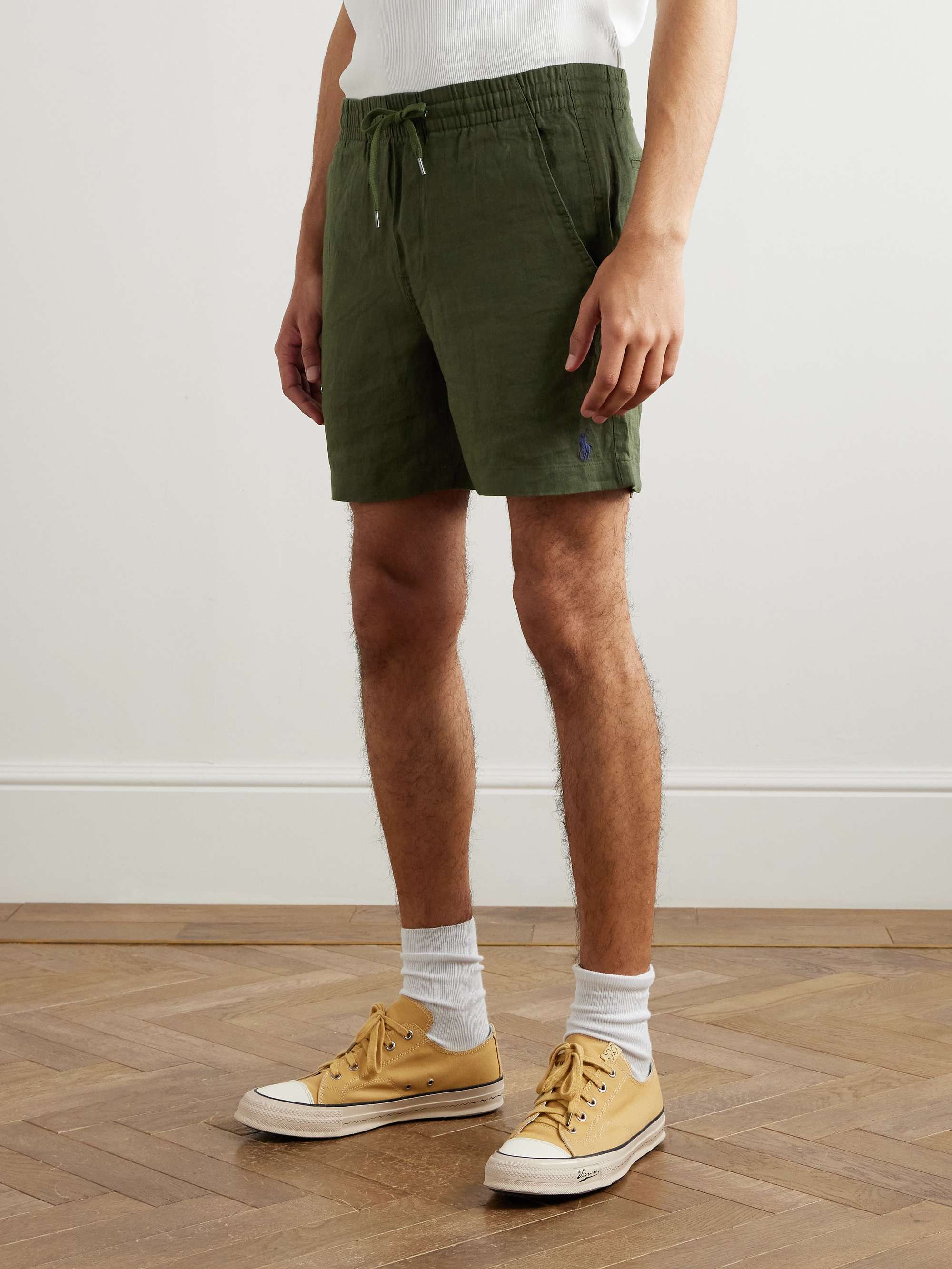 Prepster Slim-Fit Straight-Leg Linen Drawstring Shorts view