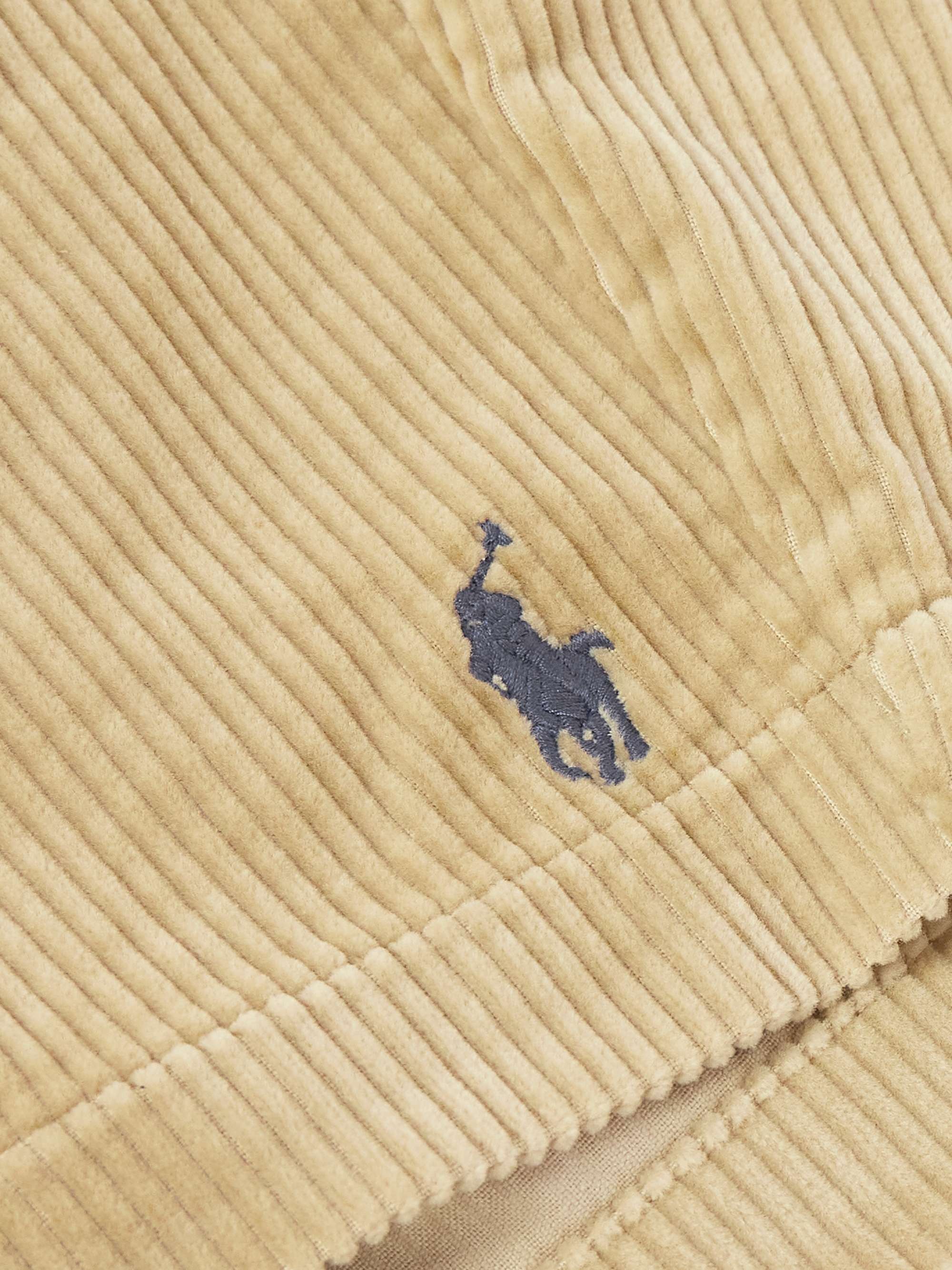 Prepster Straight-Leg Logo-Embroidered Cotton-Corduroy Drawstring Shorts view