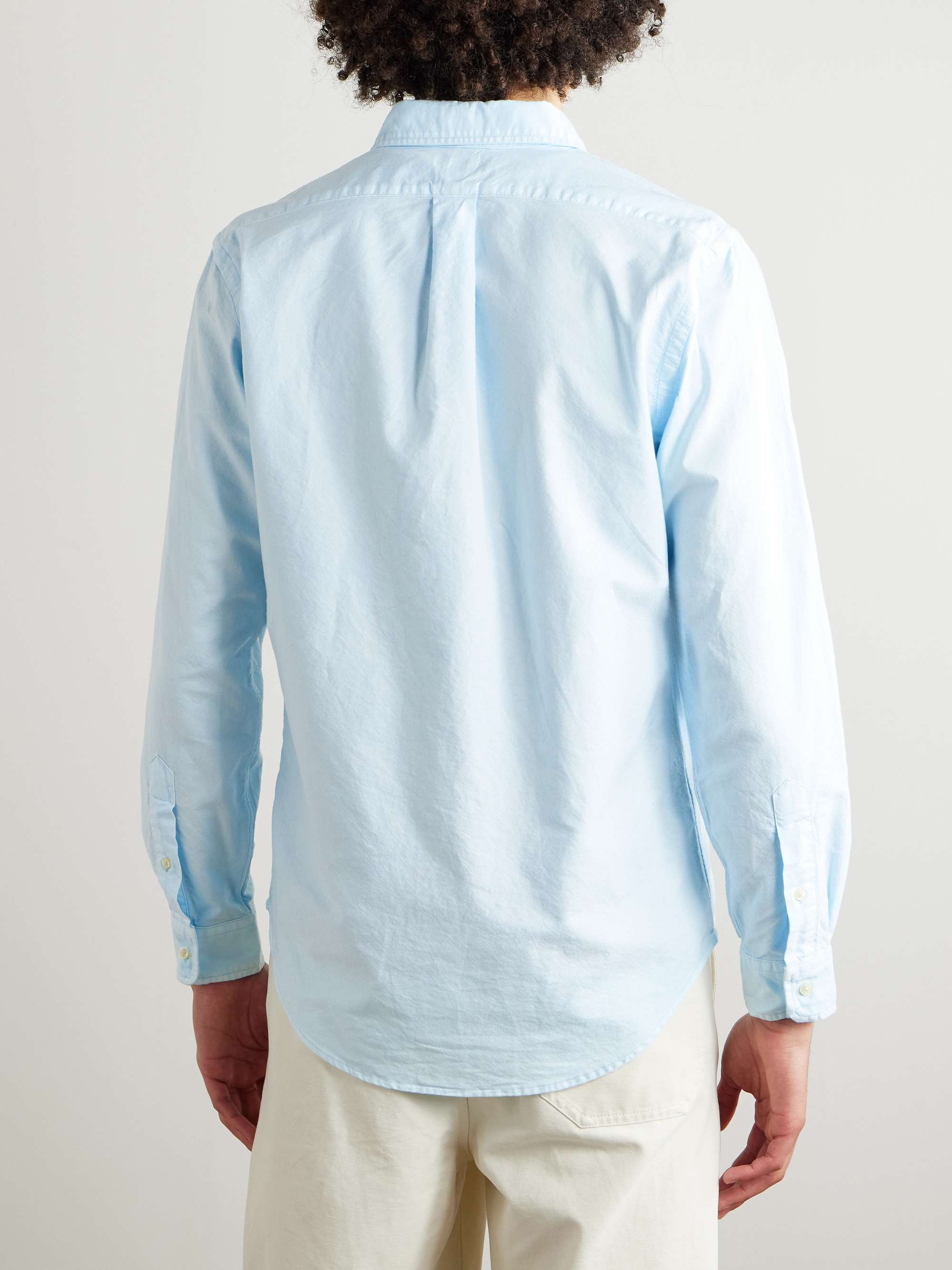 Button-Down Collar Logo-Embroidered Cotton Oxford Shirt view