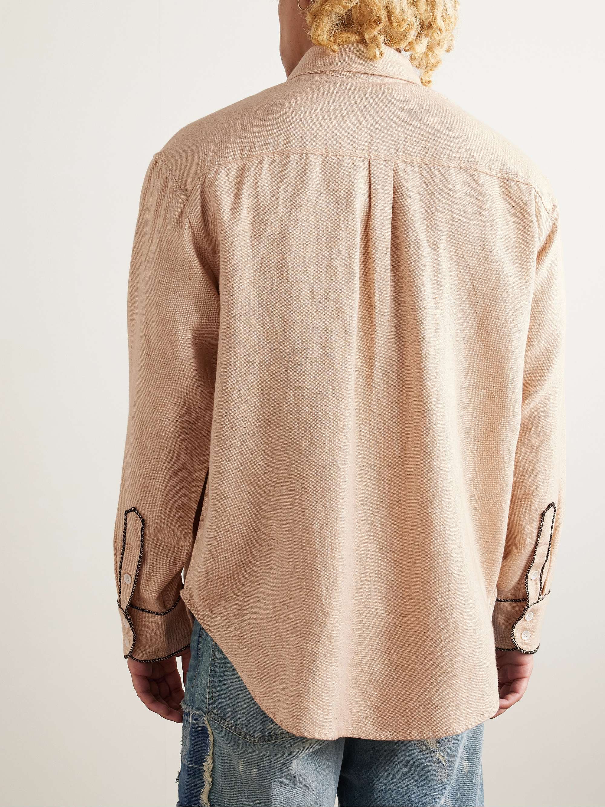 Linen, Wool, Silk and Cashmere-Blend Shirt view