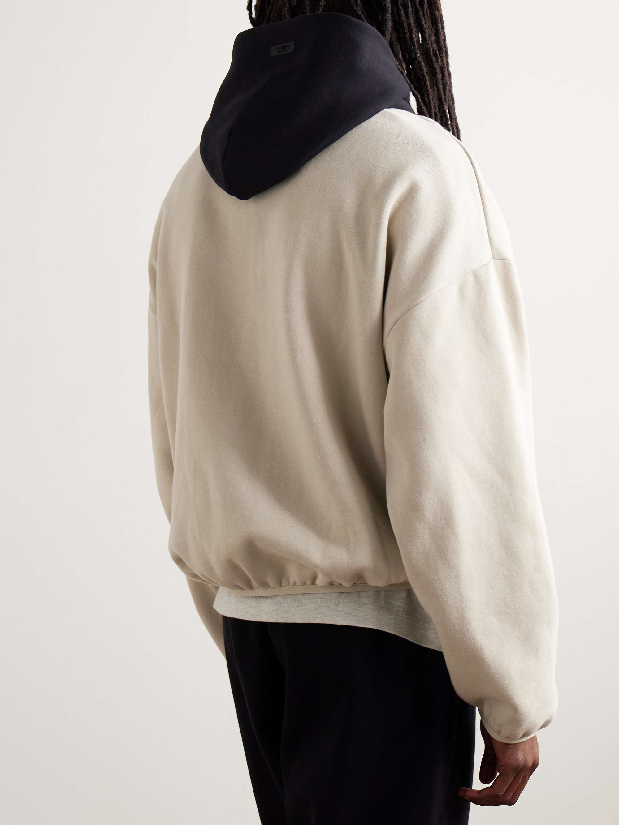 + NBA Miami Heat Cropped Appliquéd Cotton-Blend Jersey Hoodie view