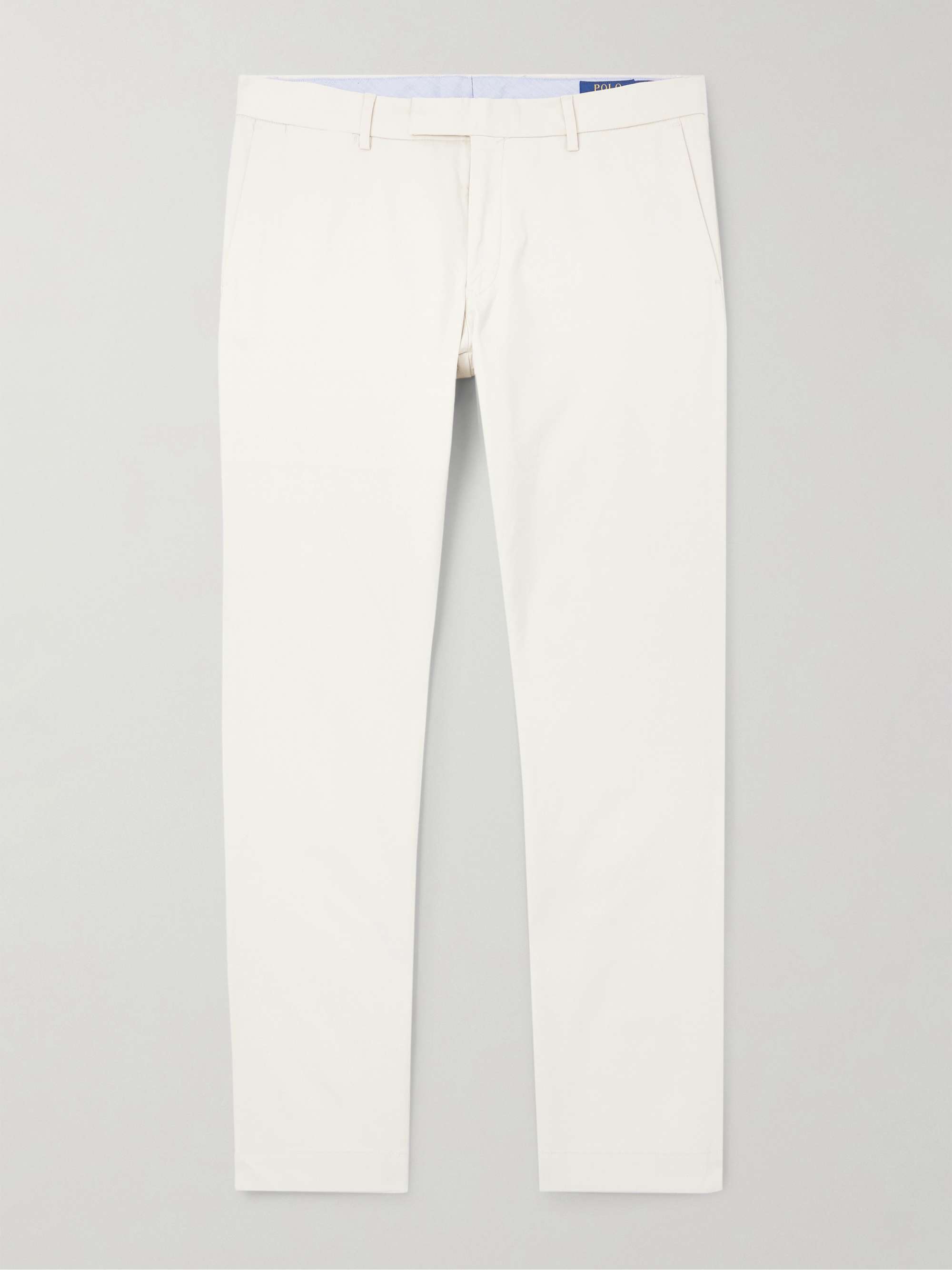 Slim-Fit Stretch-Cotton Twill Trousers view