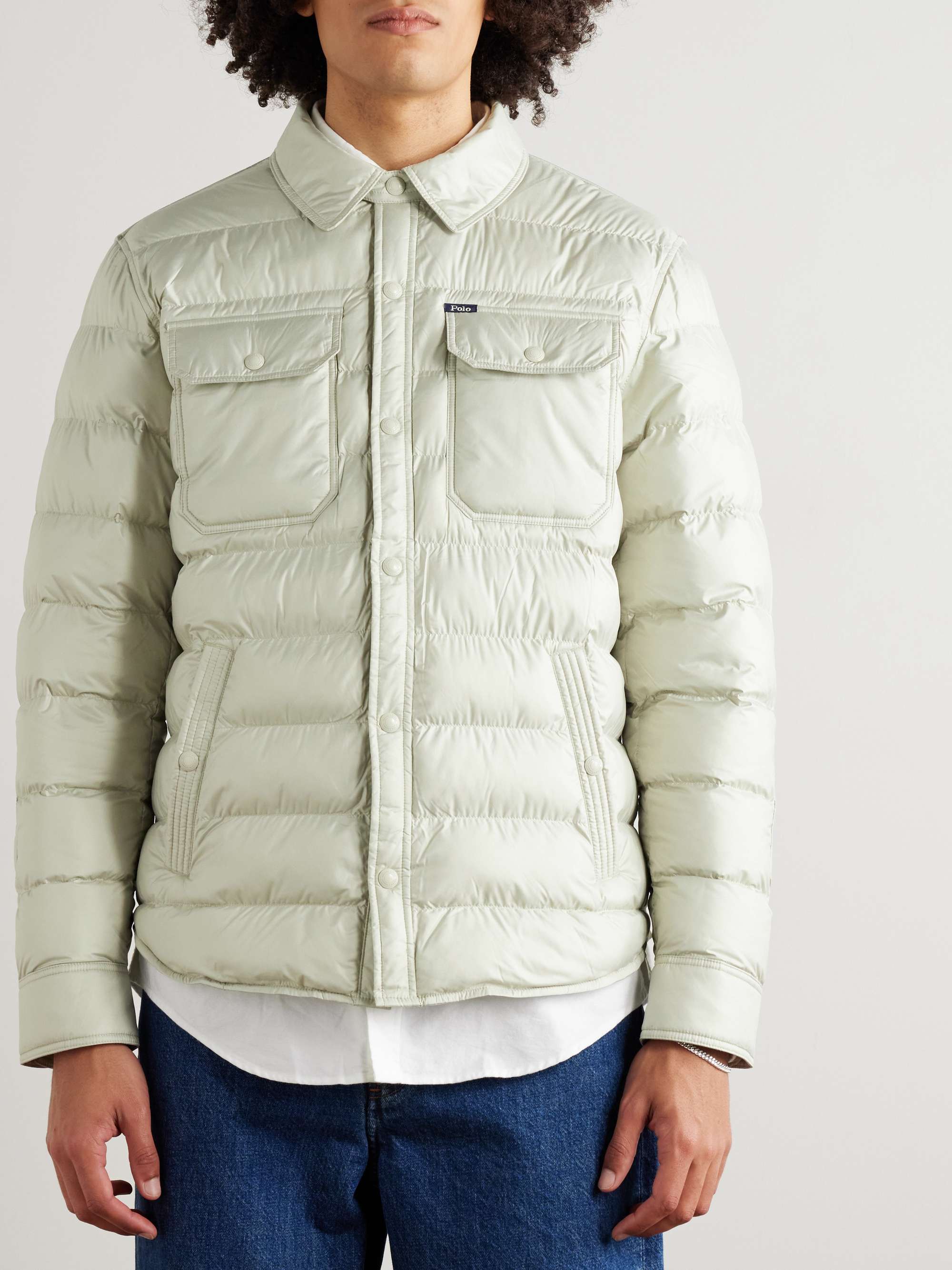 Slim-Fit Padded Quilted Shell Jacket view