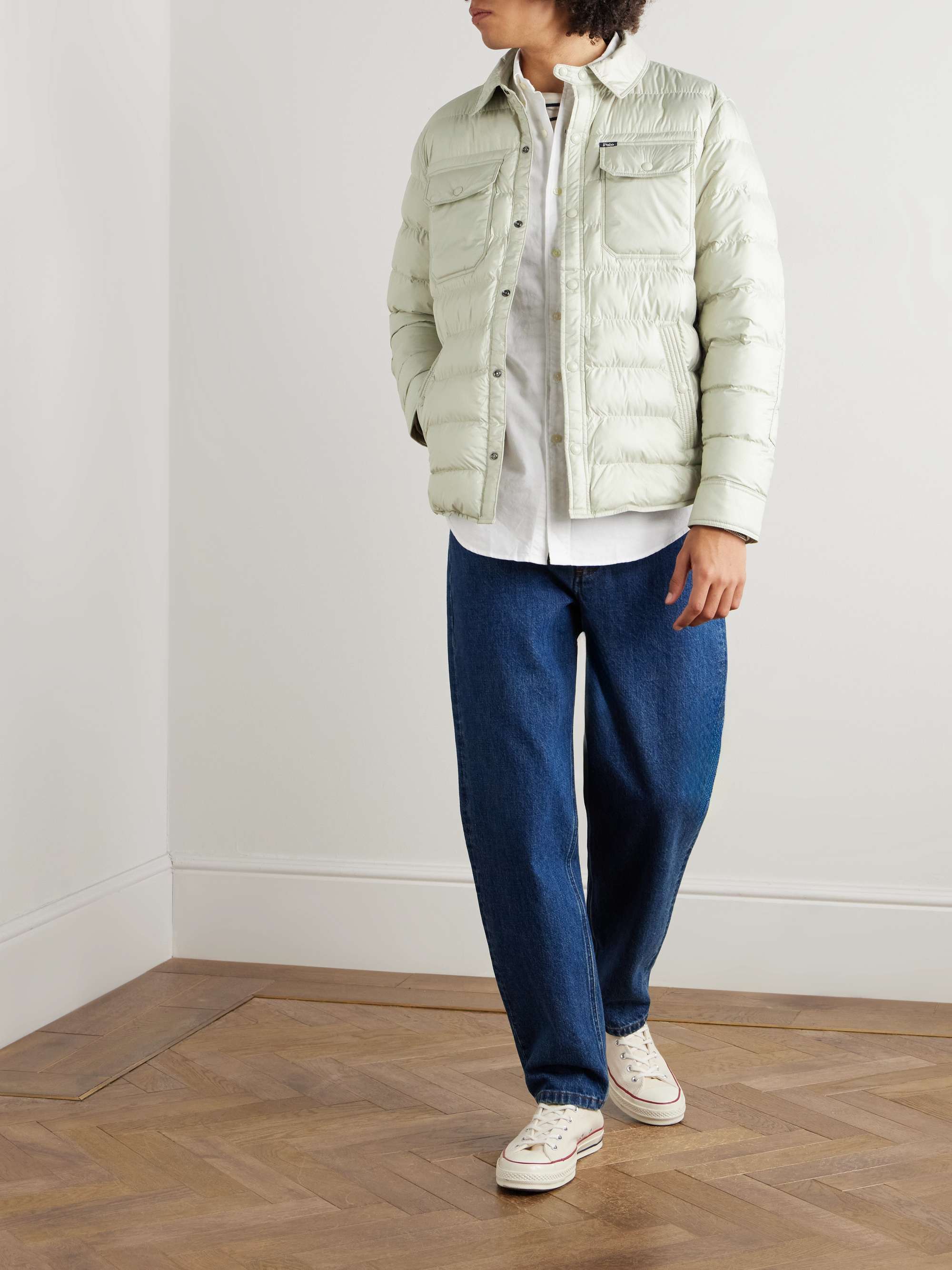 Slim-Fit Padded Quilted Shell Jacket view
