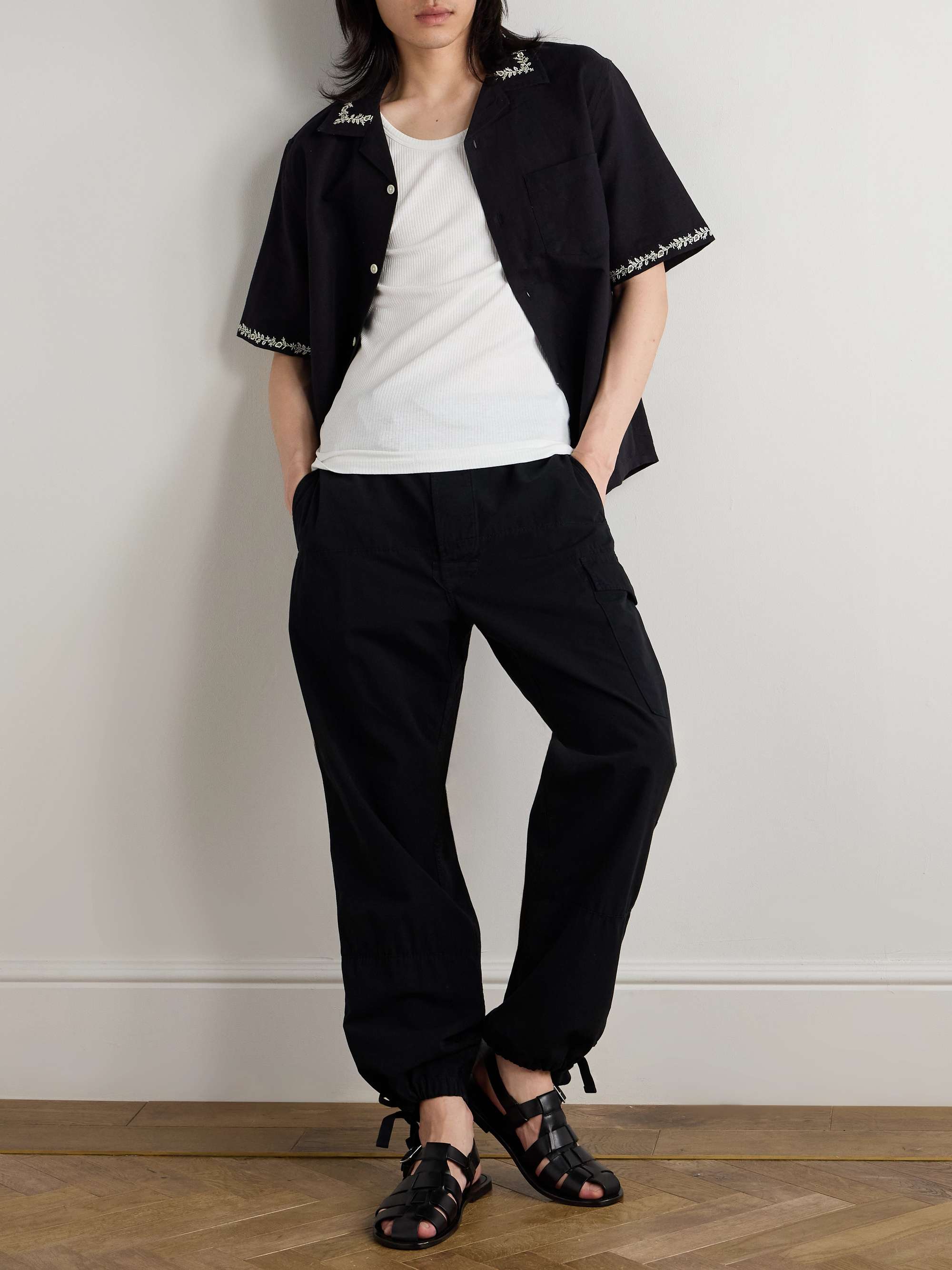 Beachconber Tapered Cotton-Canvas Cargo Trousers view