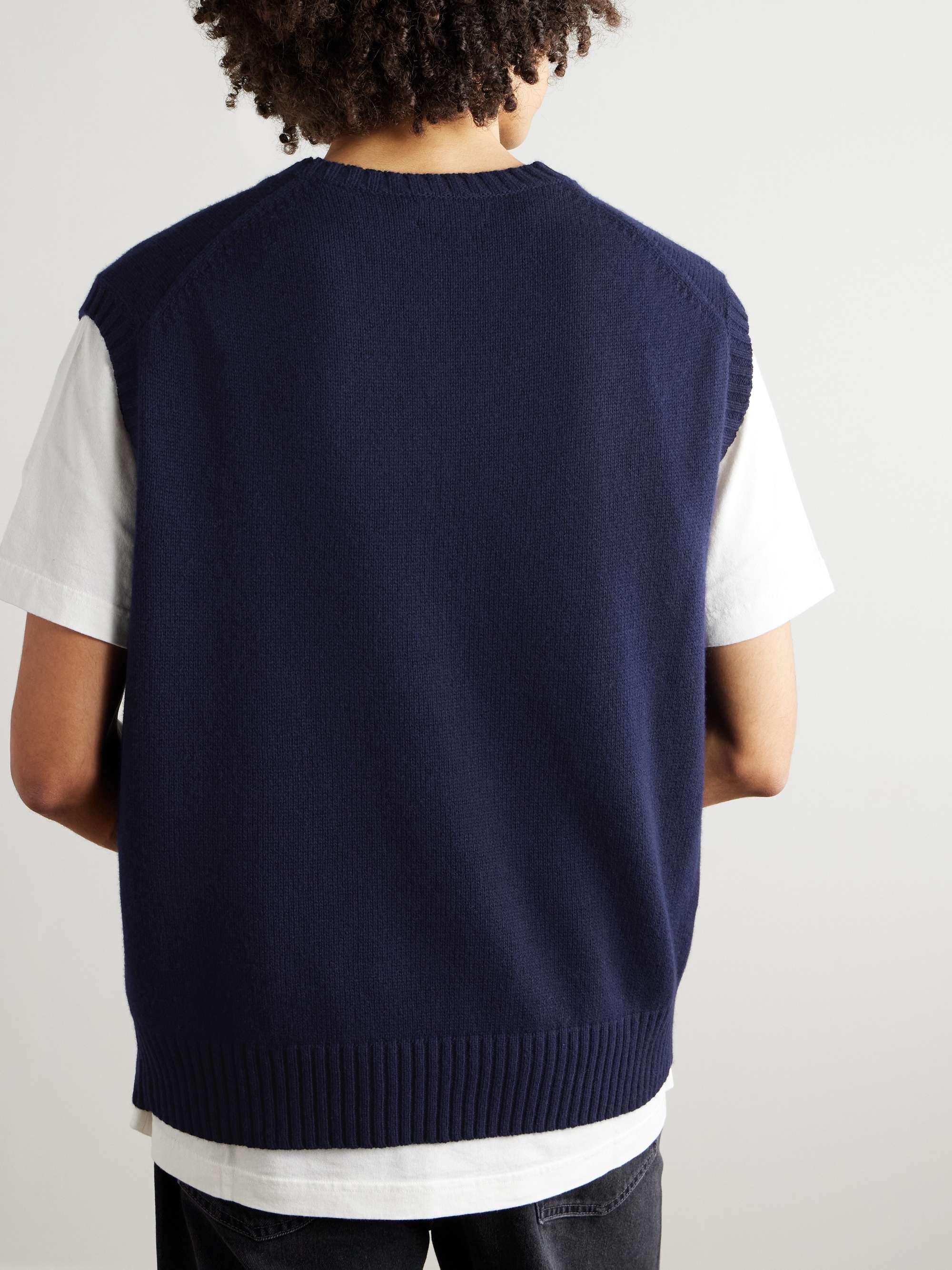 Intarsia-Knit Wool and Cotton-Blend Sweater Vest view