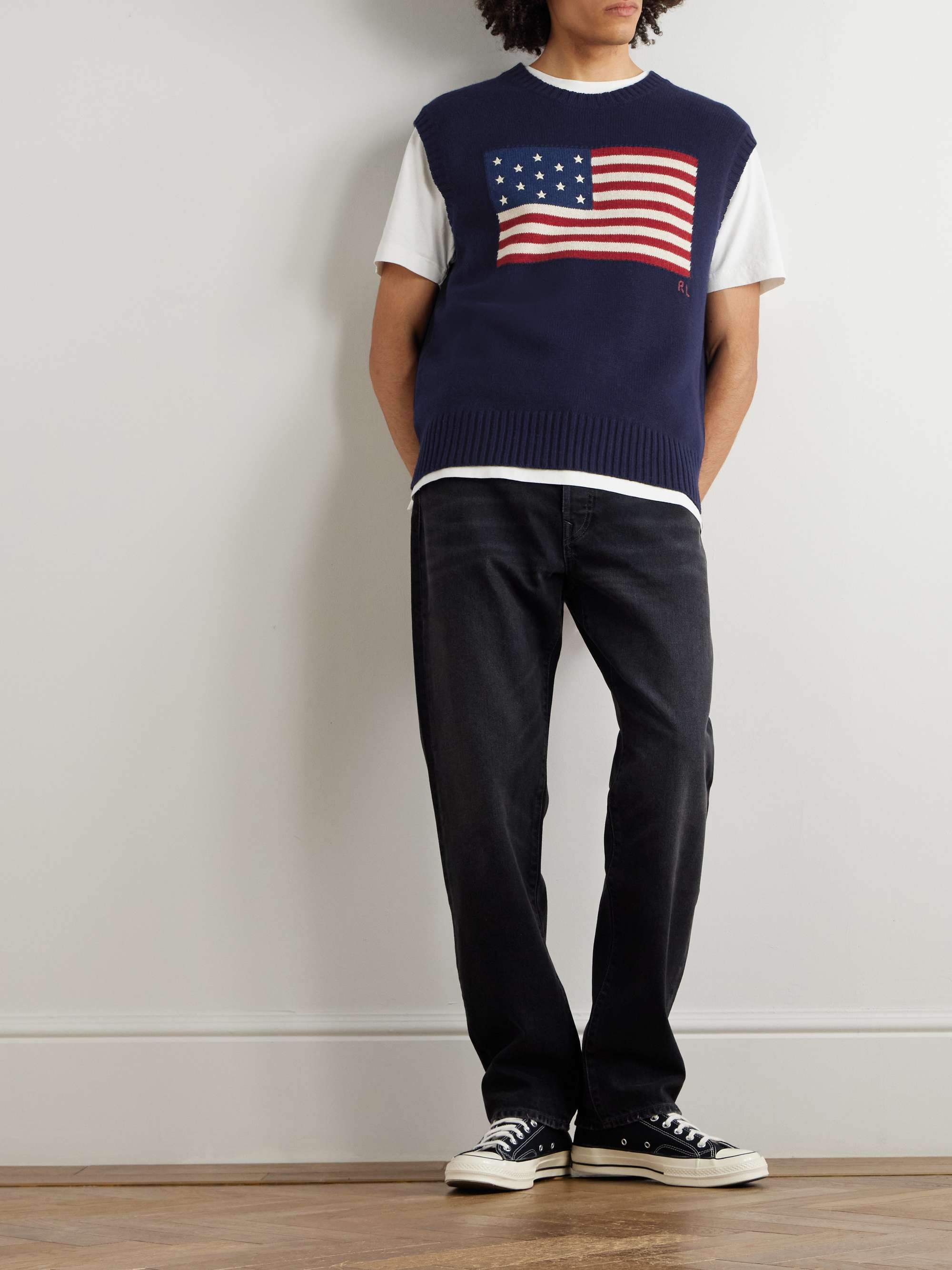 Intarsia-Knit Wool and Cotton-Blend Sweater Vest view